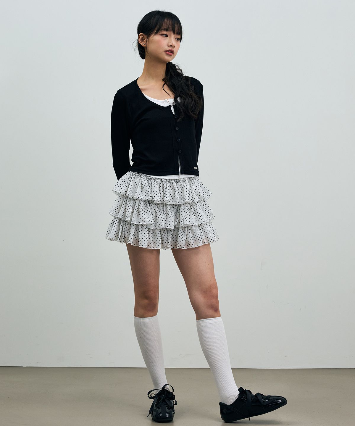 아리킴(ARIKIM) MINI HEART CANCAN SKIRT PANTS / WHITE