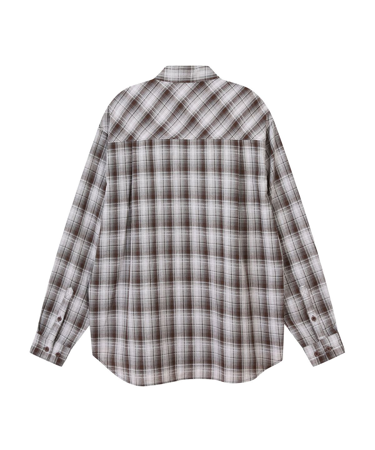 아웃도어 프로덕츠(OUTDOOR PRODUCTS) BASIC TWO POCKET CHECK SHIRT (BROWN)