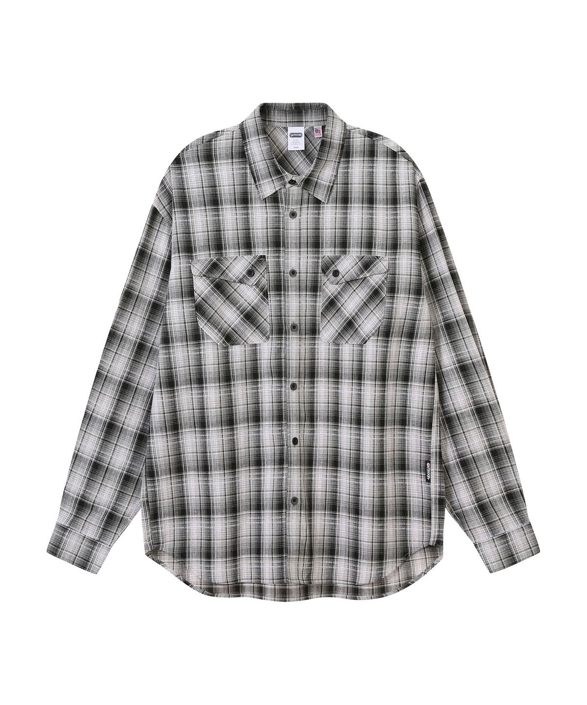 아웃도어 프로덕츠(OUTDOOR PRODUCTS) BASIC TWO POCKET CHECK SHIRT (BLACK)