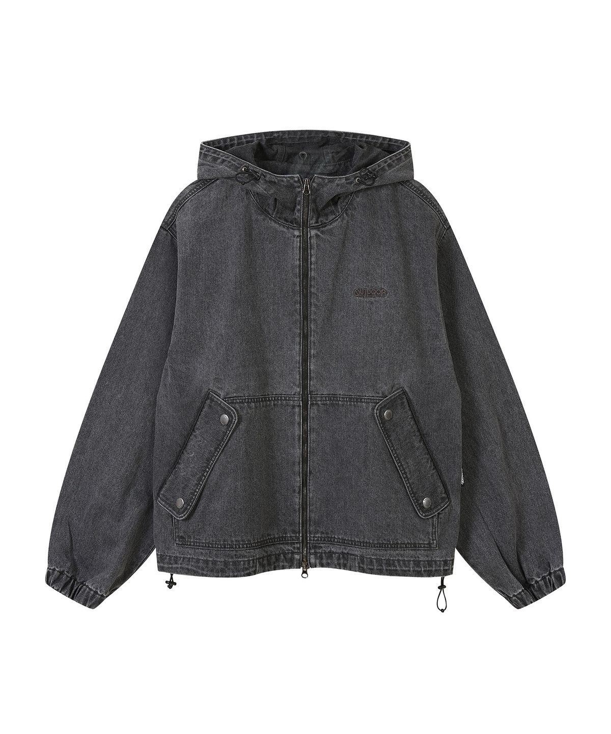 아웃도어 프로덕츠(OUTDOOR PRODUCTS) STITCH DENIM HOOD JUMPER (DEEP GRAY)