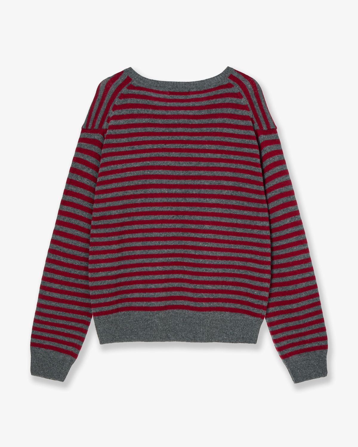 에이이에이이(AEAE) STRIPE V-NECK KNIT PULLOVER [GREY]