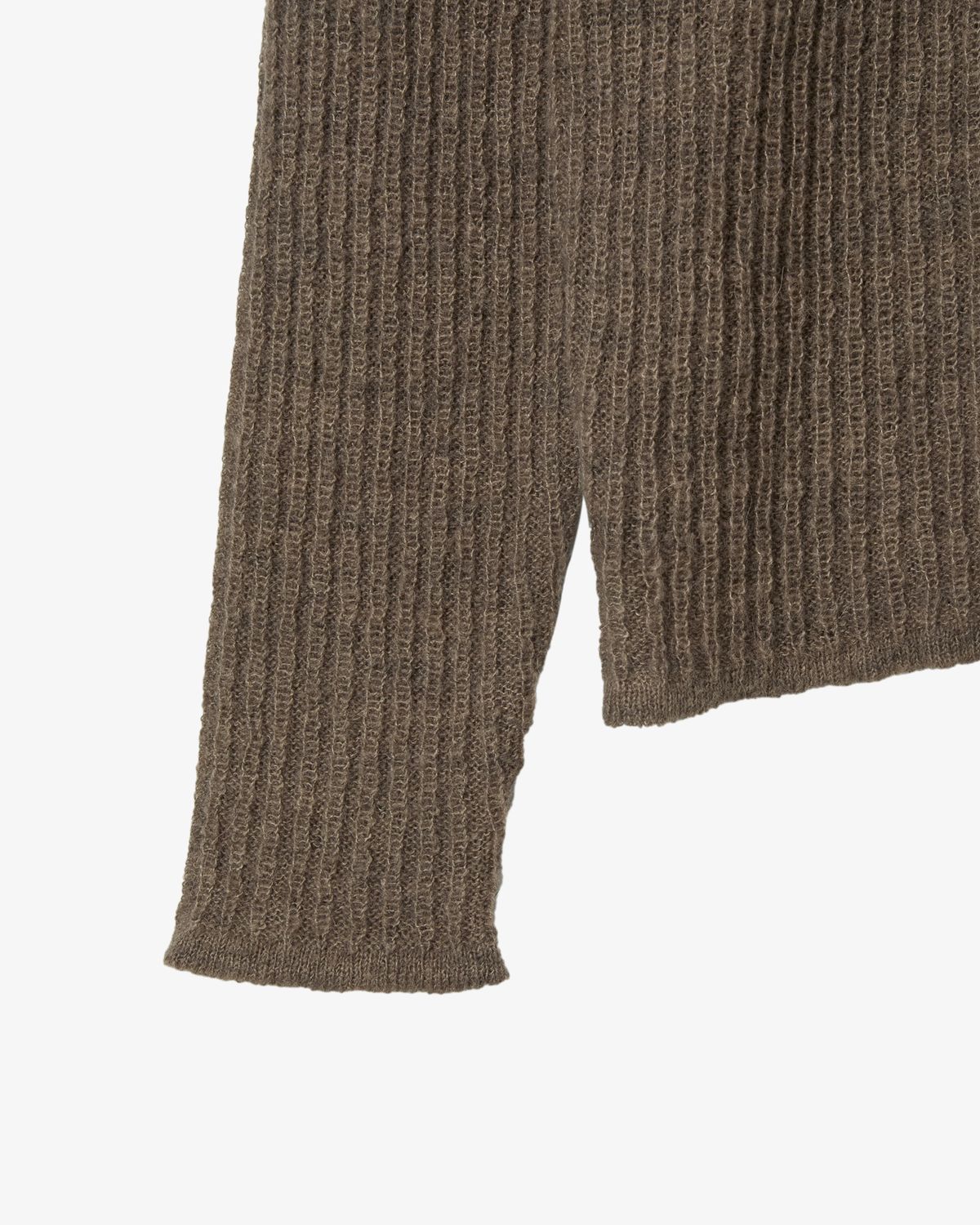 에이이에이이(AEAE) SHEER APPLIQUE KNIT [BROWN]