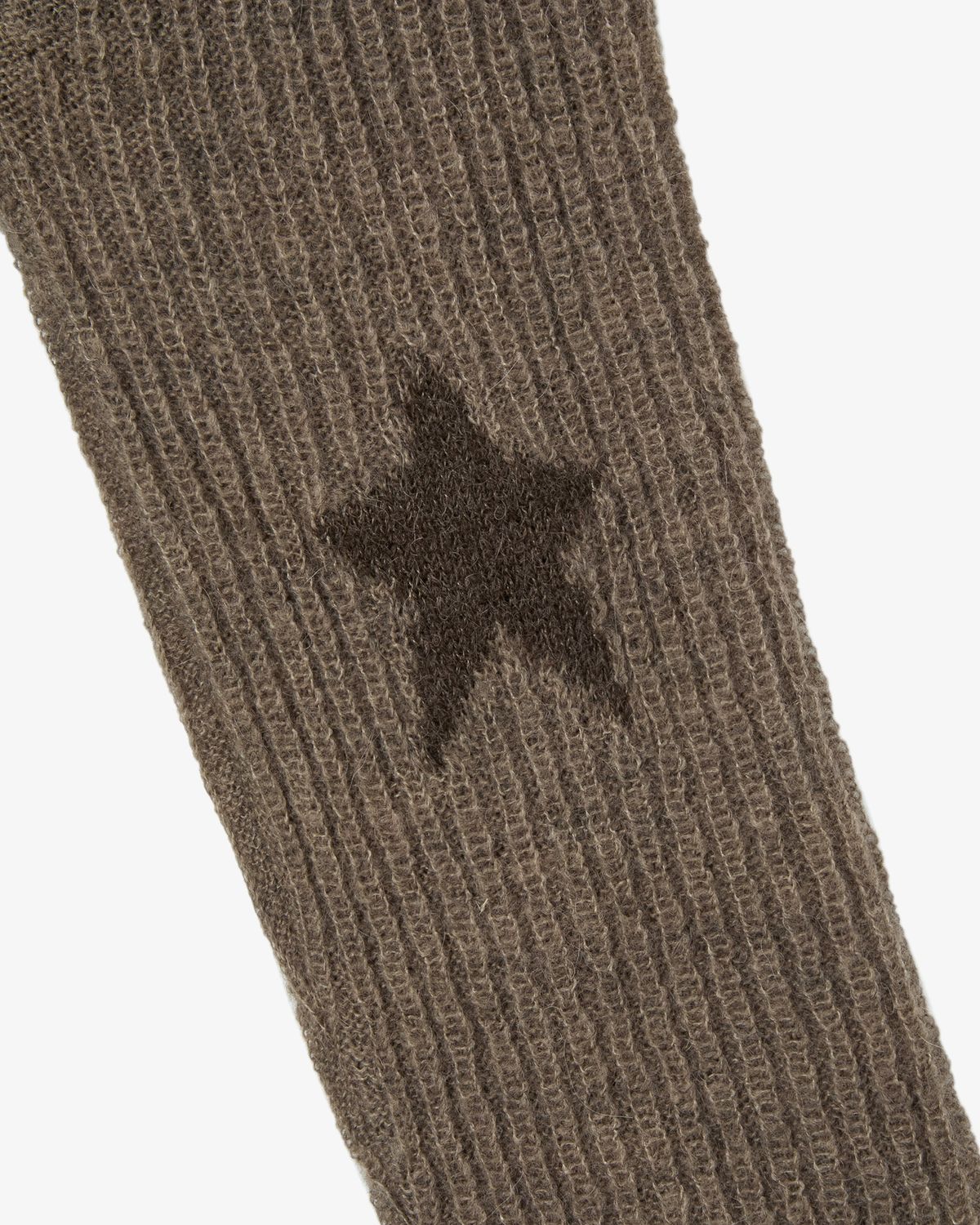 에이이에이이(AEAE) SHEER APPLIQUE KNIT [BROWN]