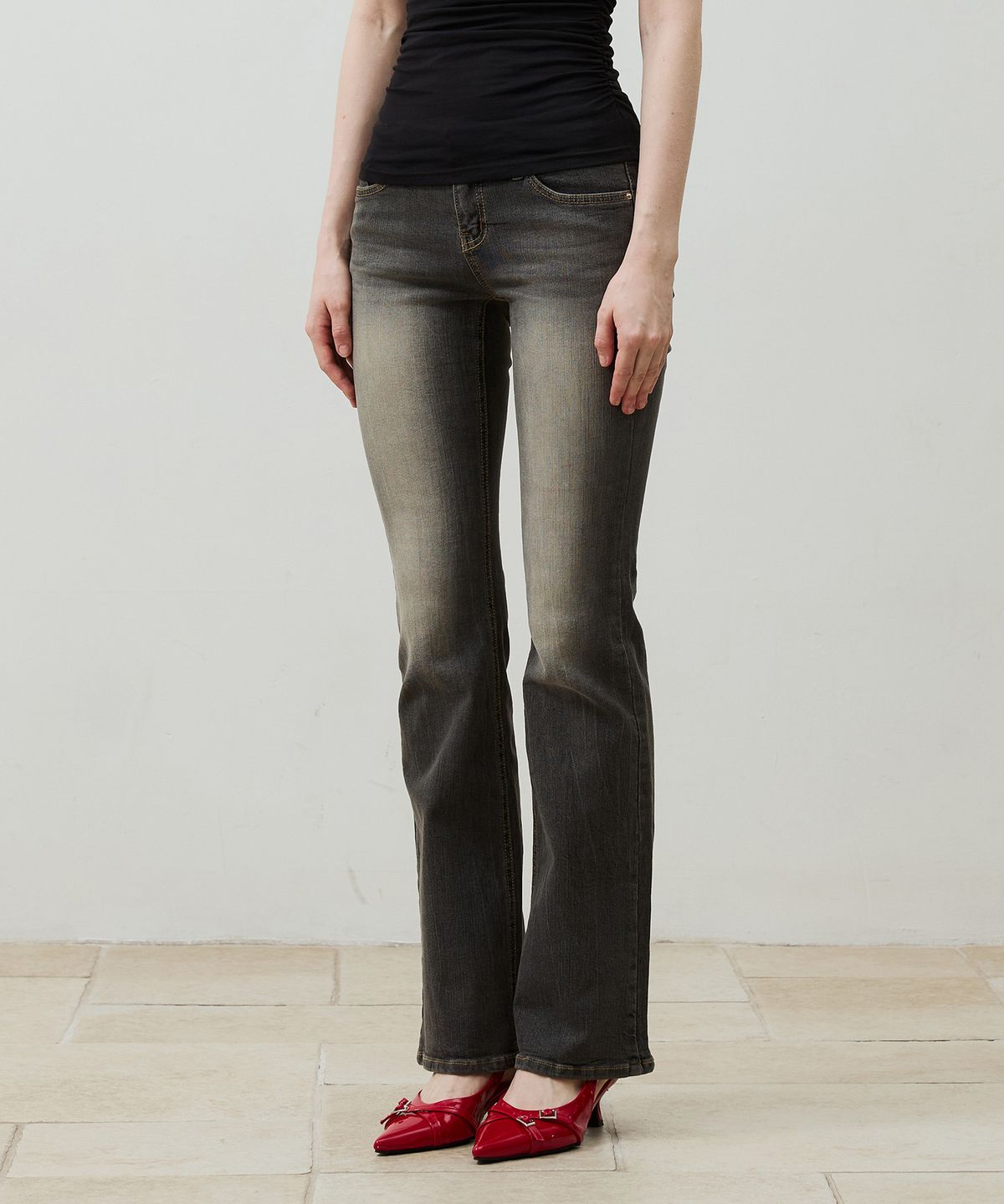 아리킴(ARIKIM) CIEL BOOTCUT DENIM PANTS / BLACK