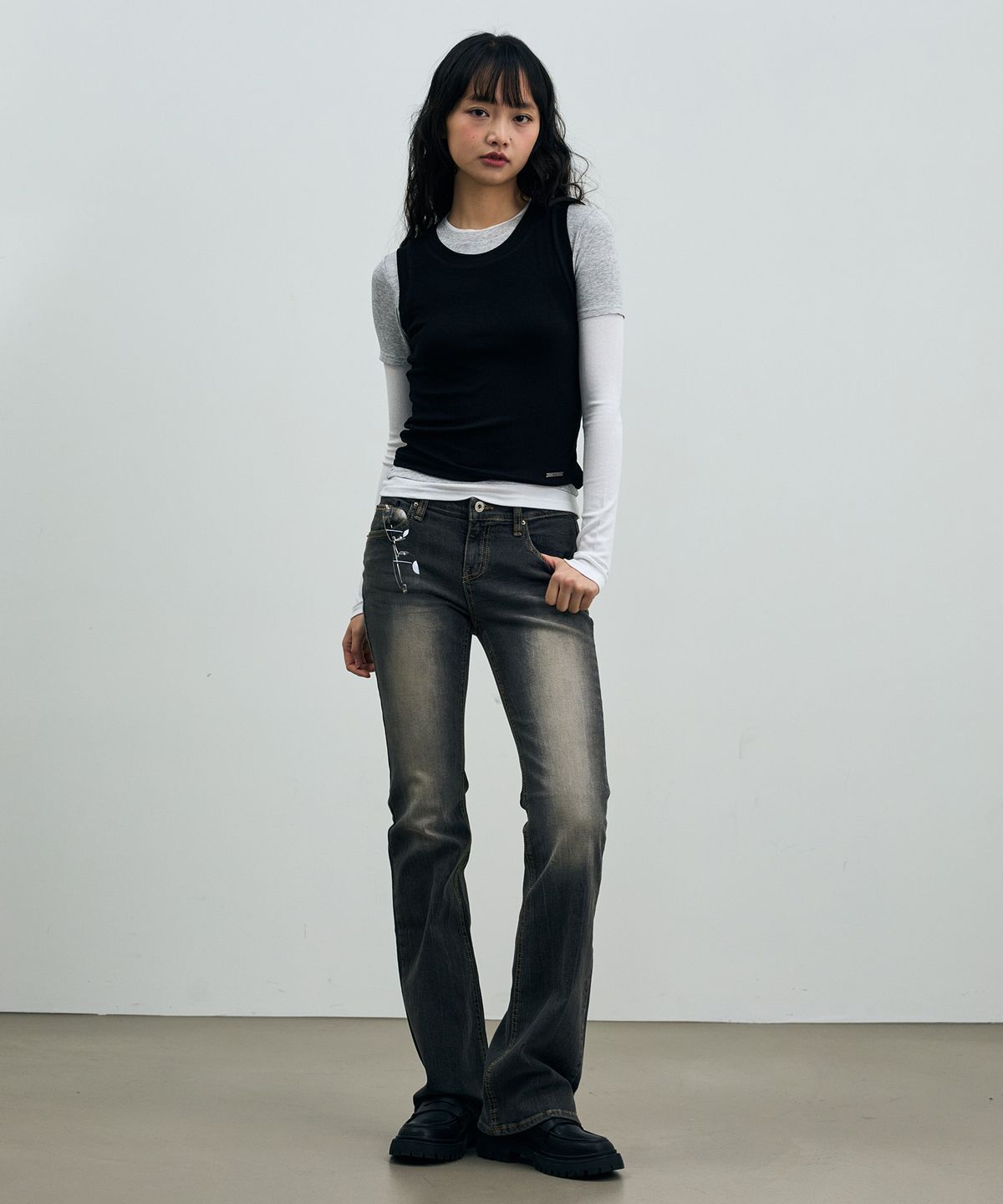 아리킴(ARIKIM) CIEL BOOTCUT DENIM PANTS / BLACK