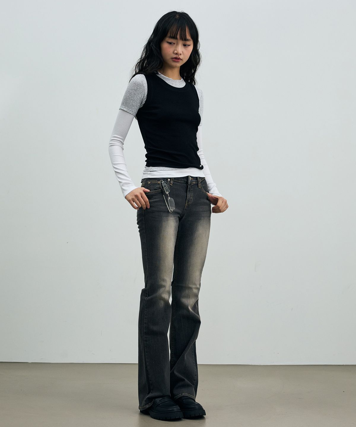 아리킴(ARIKIM) CIEL BOOTCUT DENIM PANTS / BLACK