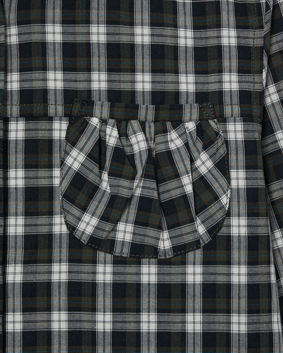 에이이에이이(AEAE) ROUND POCKET CHECK SHIRTS [BLACK]
