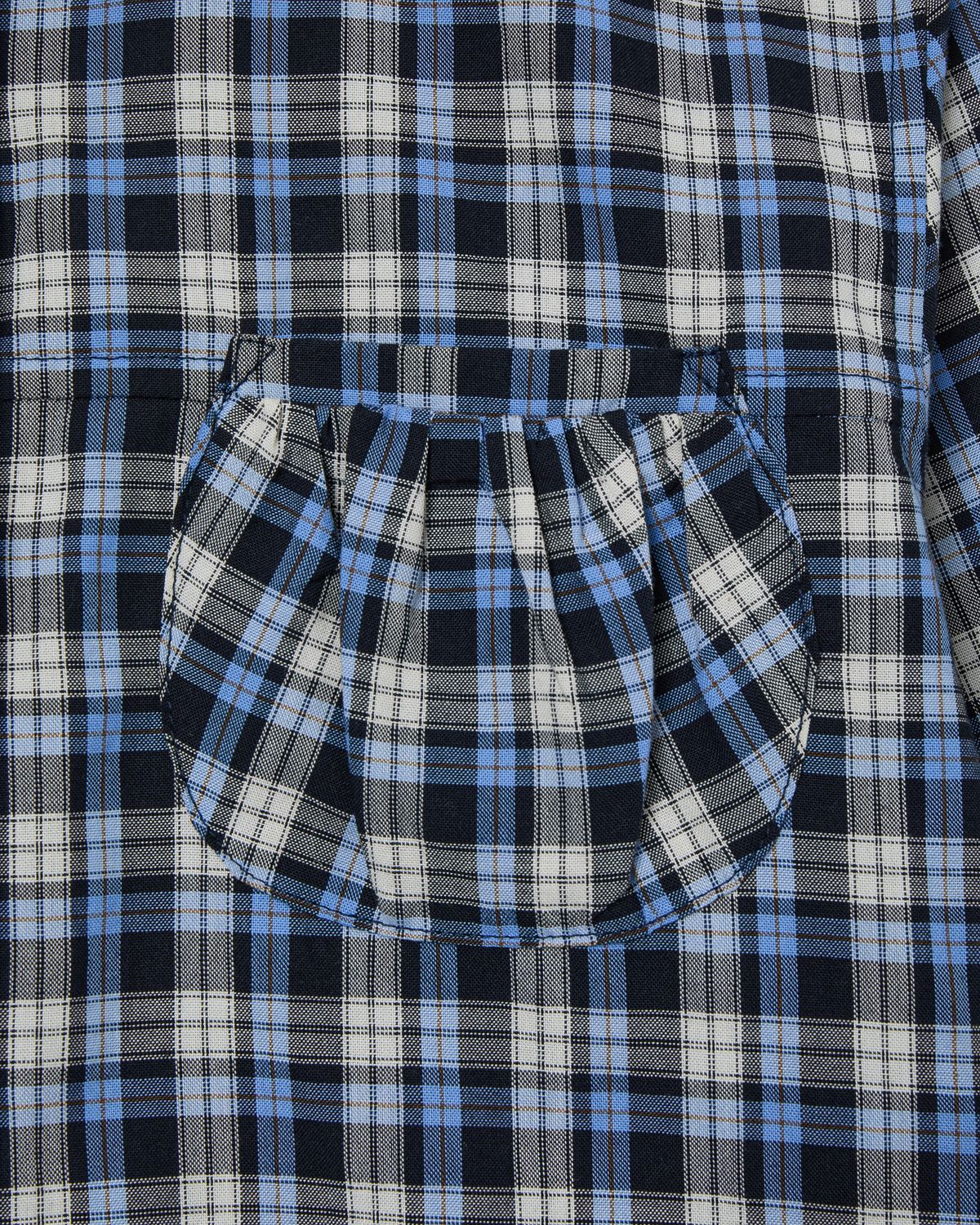 에이이에이이(AEAE) ROUND POCKET CHECK SHIRTS [BLUE]