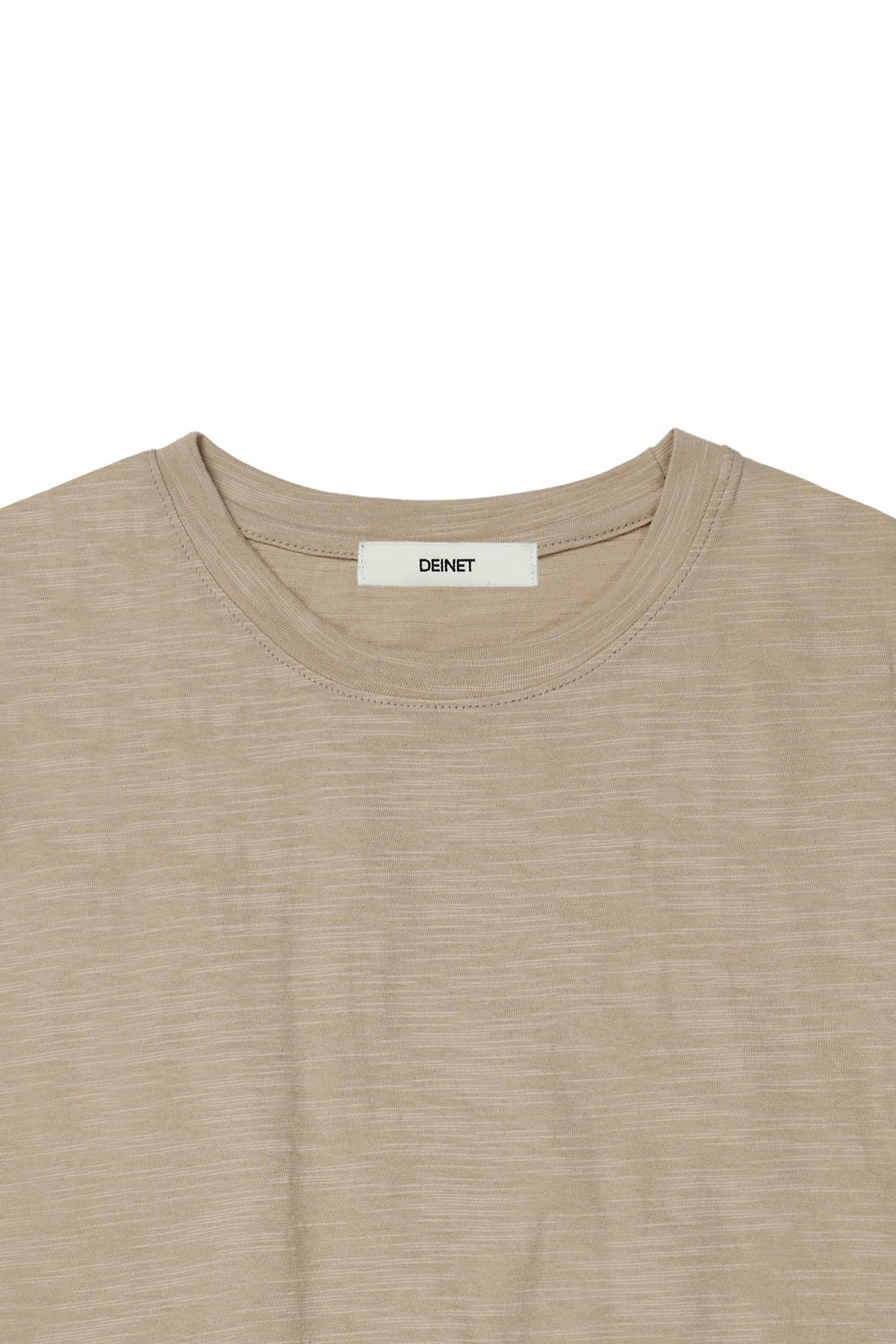 다이닛(DEINET) DEINET ESSENTIAL SLUB T-SHIRTS IN BEIGE