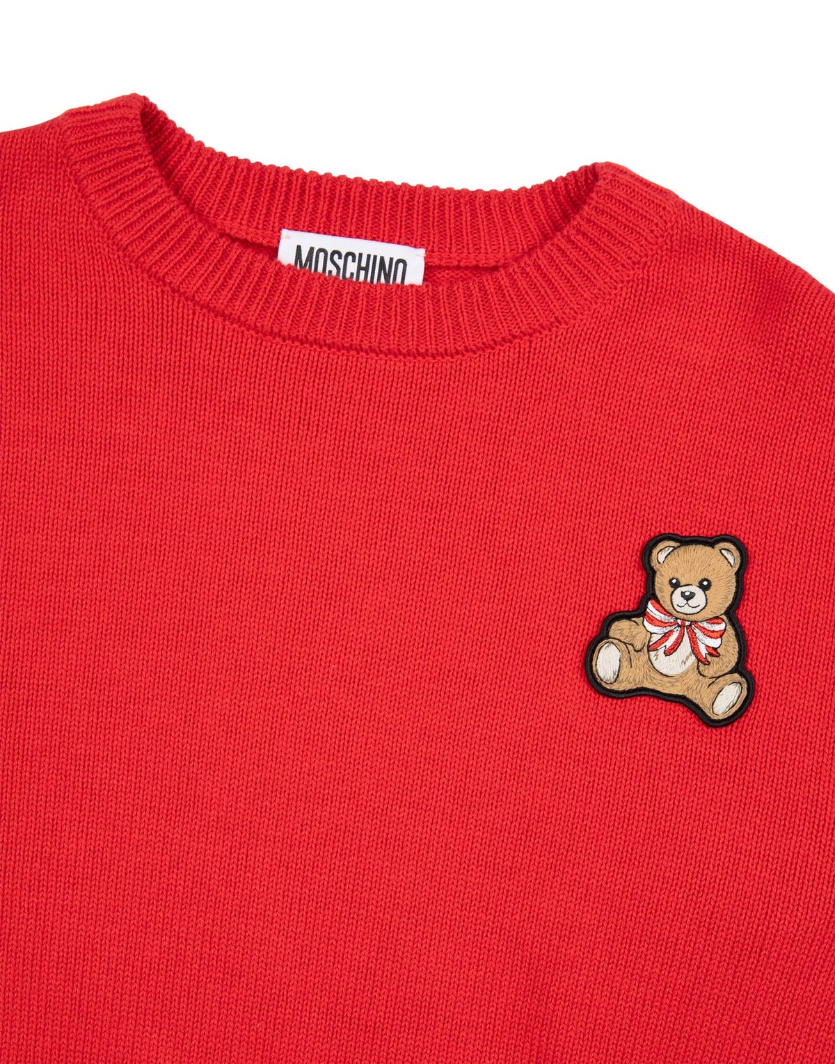 모스키노 키즈(MOSCHINO KIDS) 키즈 -틴 테디 코튼 앤 울 블렌드 크롭 니트
