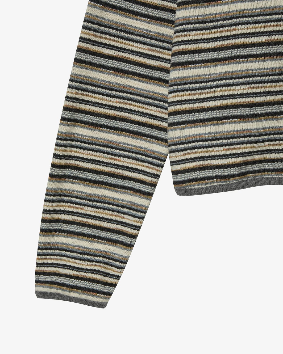 에이이에이이(AEAE) STRIPE KNIT HOODIE [BEIGE]