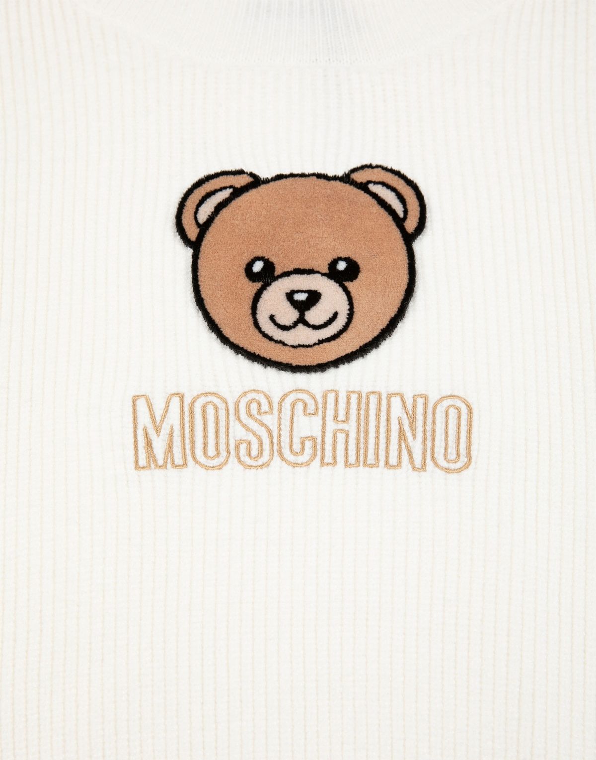 모스키노 키즈(MOSCHINO KIDS) 키즈-틴 테디 패치자수 터틀넥 스웨터