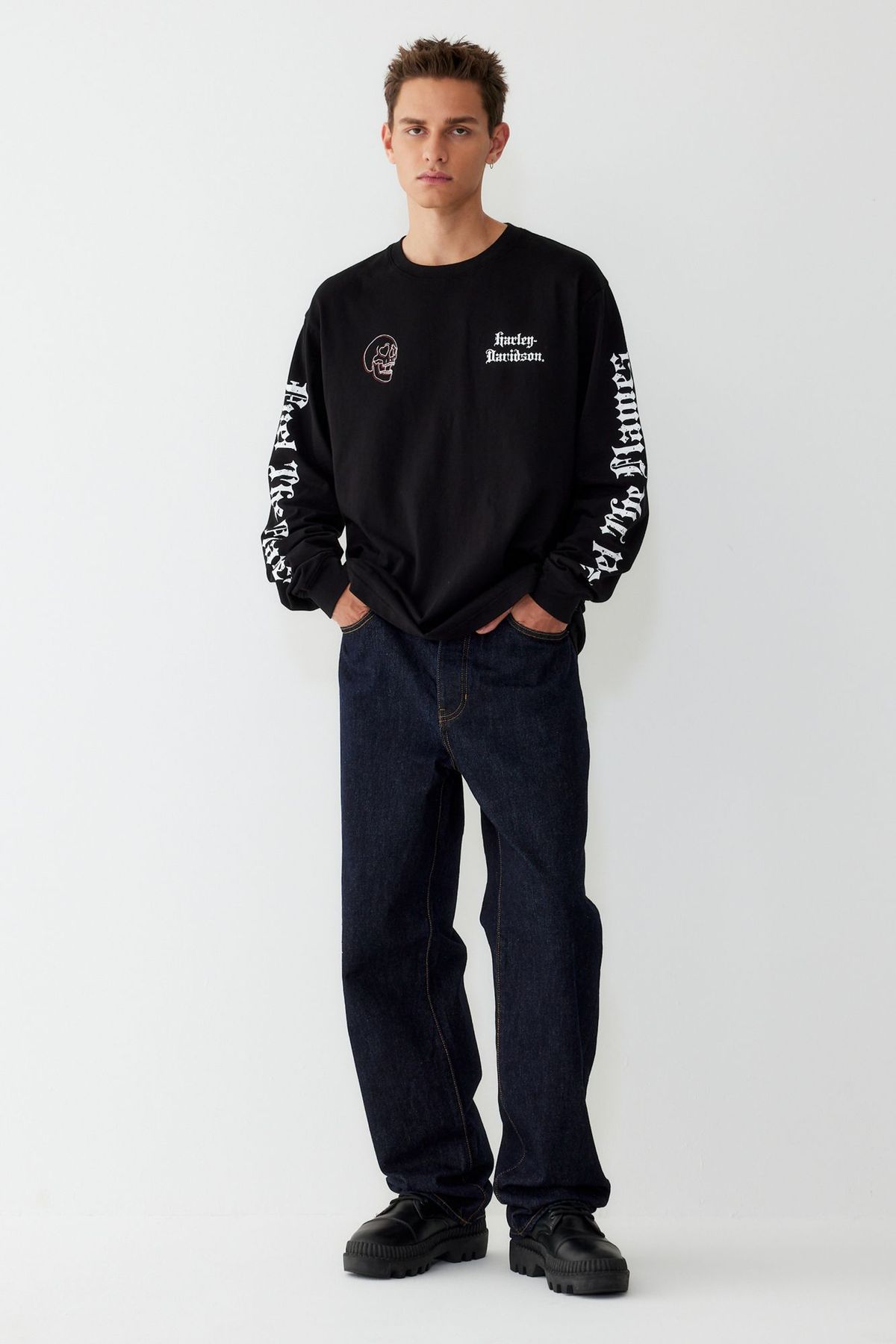할리데이비슨 컬렉션스®(HARLEY-DAVIDSON COLLECTIONS®) OL 아메리칸 레전드 롱슬리브 티셔츠_블랙 HH15311301