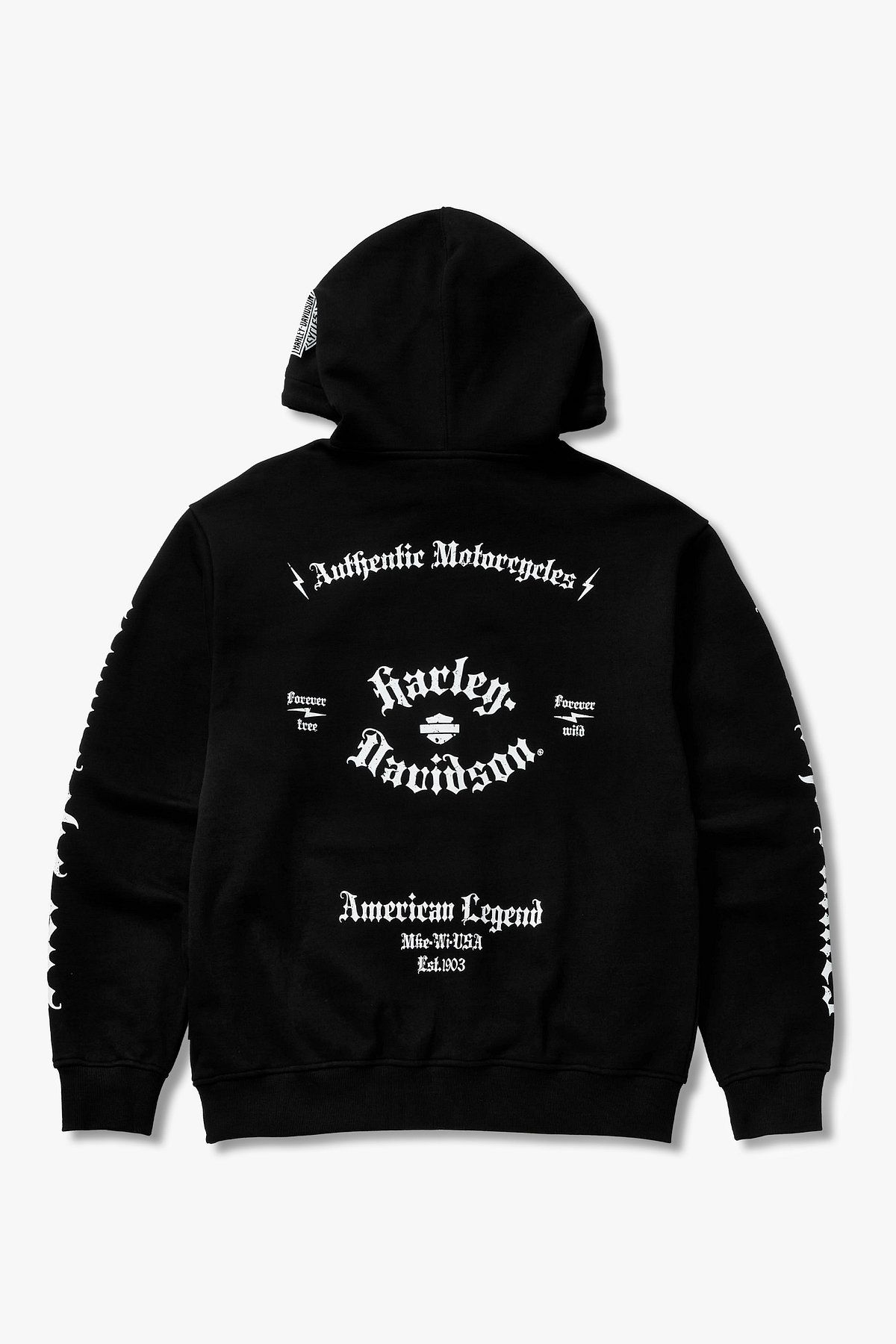 할리데이비슨 컬렉션스®(HARLEY-DAVIDSON COLLECTIONS®) OL 아메리칸 레전드 풀오버 후디_블랙 HH15309302