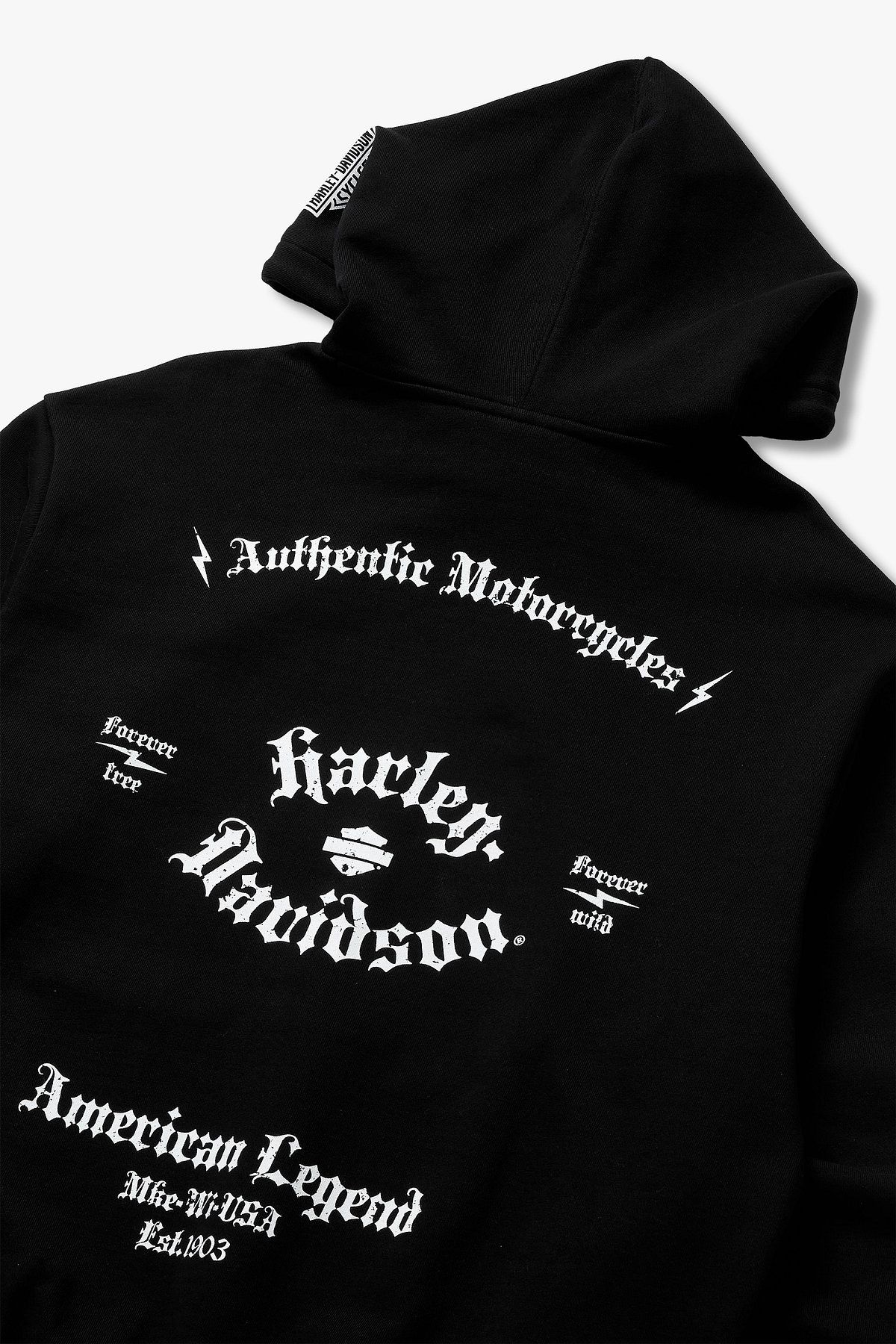 할리데이비슨 컬렉션스®(HARLEY-DAVIDSON COLLECTIONS®) OL 아메리칸 레전드 풀오버 후디_블랙 HH15309302
