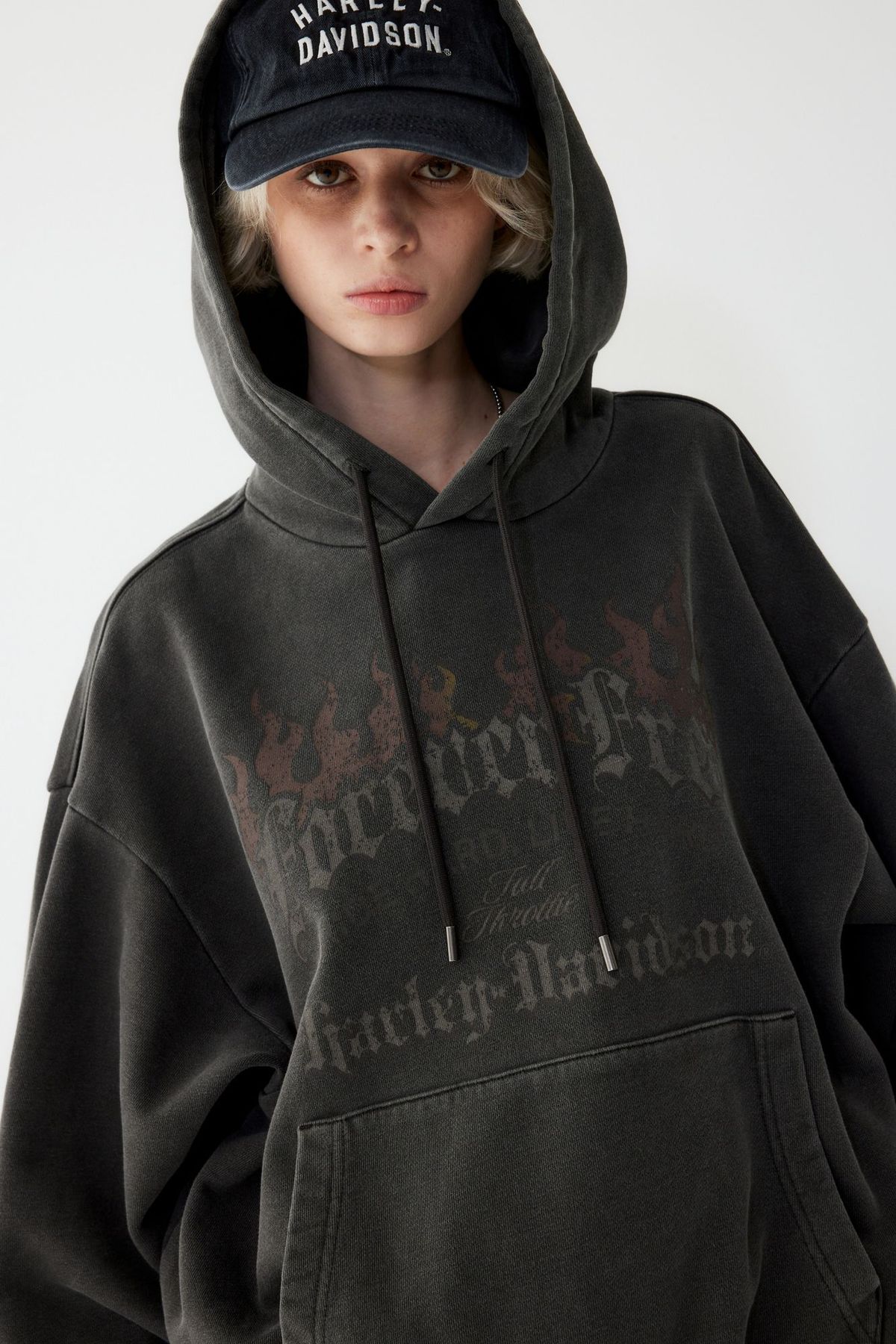 할리데이비슨 컬렉션스®(HARLEY-DAVIDSON COLLECTIONS®) [Vintage] OL FREEDOM FREE 풀오버 후디_챠콜 HH15309311