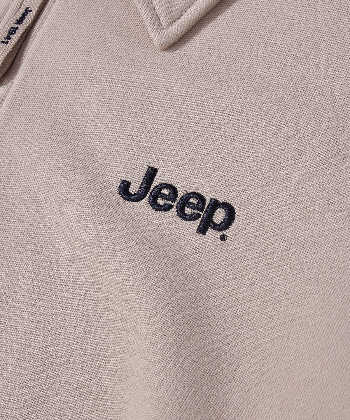 지프(JEEP) 오버핏 카라 하프집업 맨투맨 (JQ5TSU834BE)