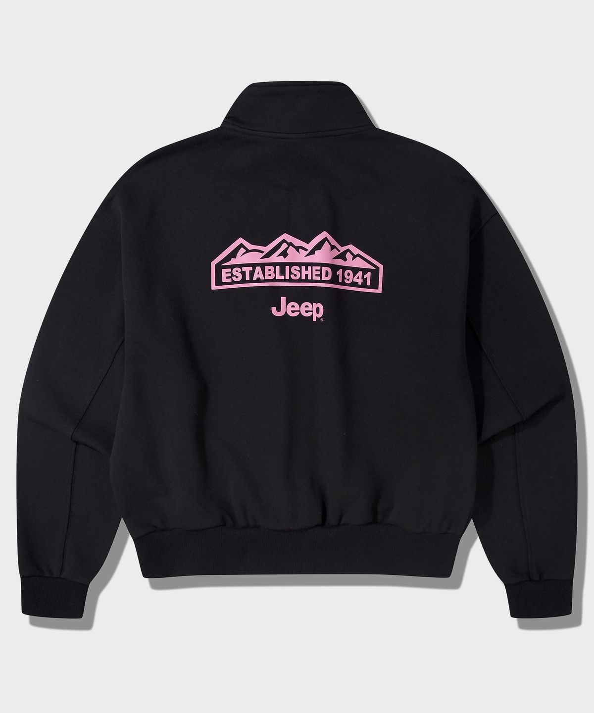 지프(JEEP) [360g] WOMEN M-Logo 하프집업 맨투맨 (JQ5TSF838BK)