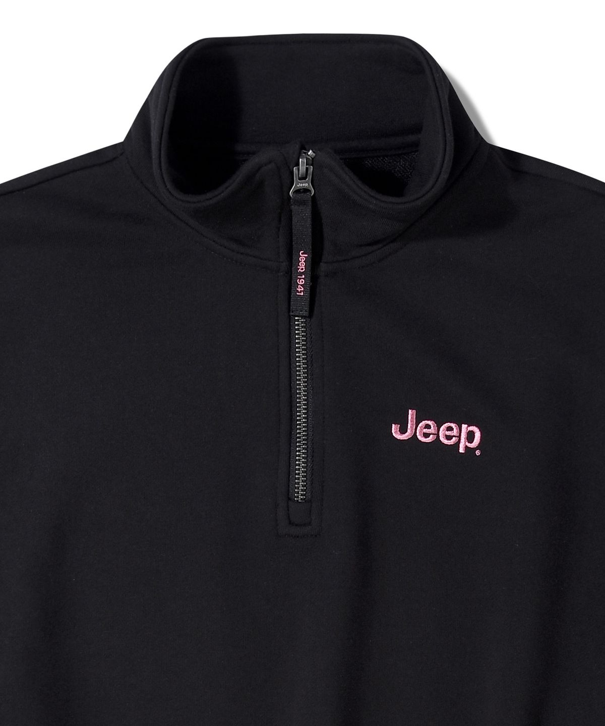 지프(JEEP) [360g] WOMEN M-Logo 하프집업 맨투맨 (JQ5TSF838BK)