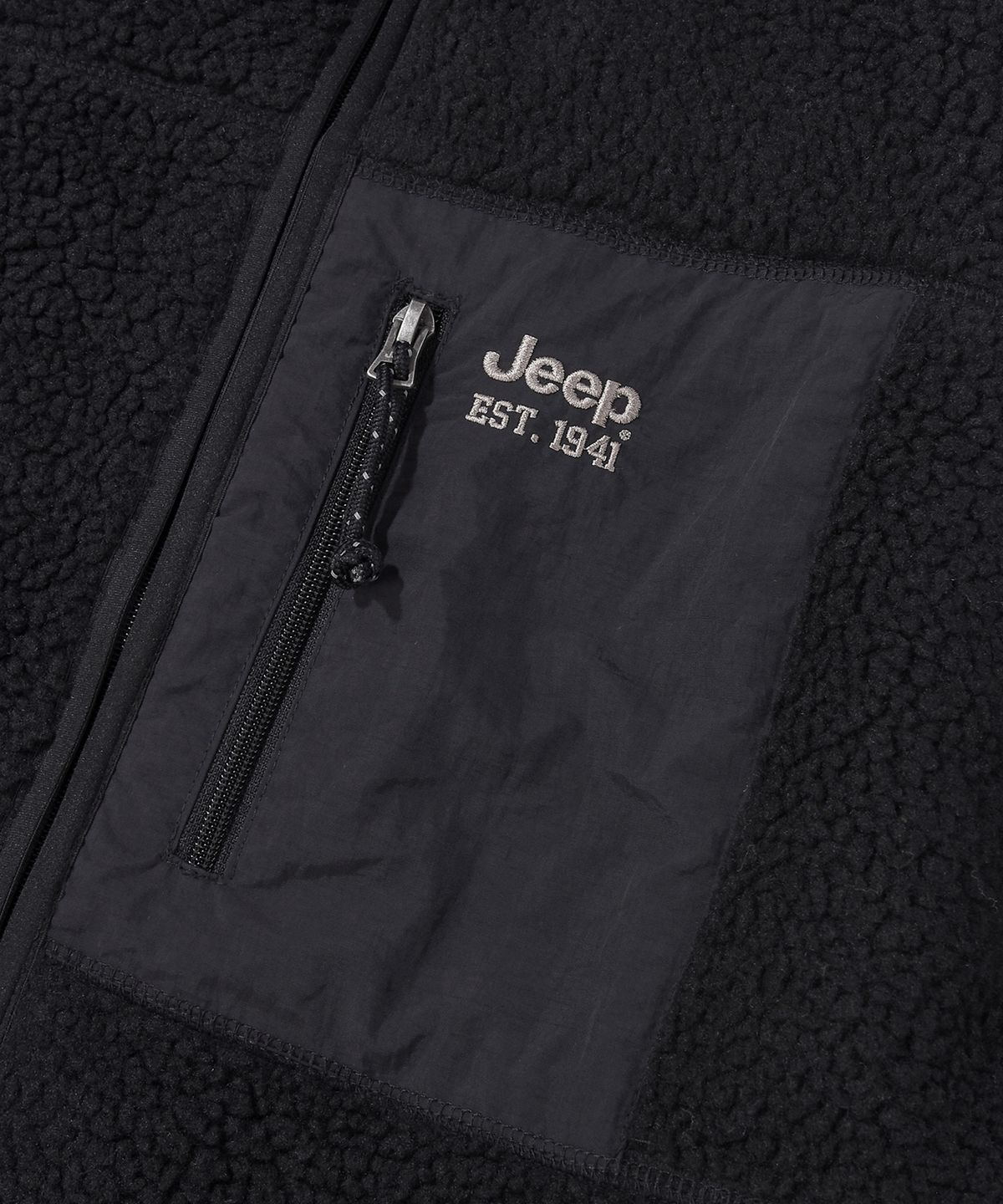 지프(JEEP) 2WAY 레트로 마운틴 1941 셰르파 플리스 집업 (JR5TZU195BK)
