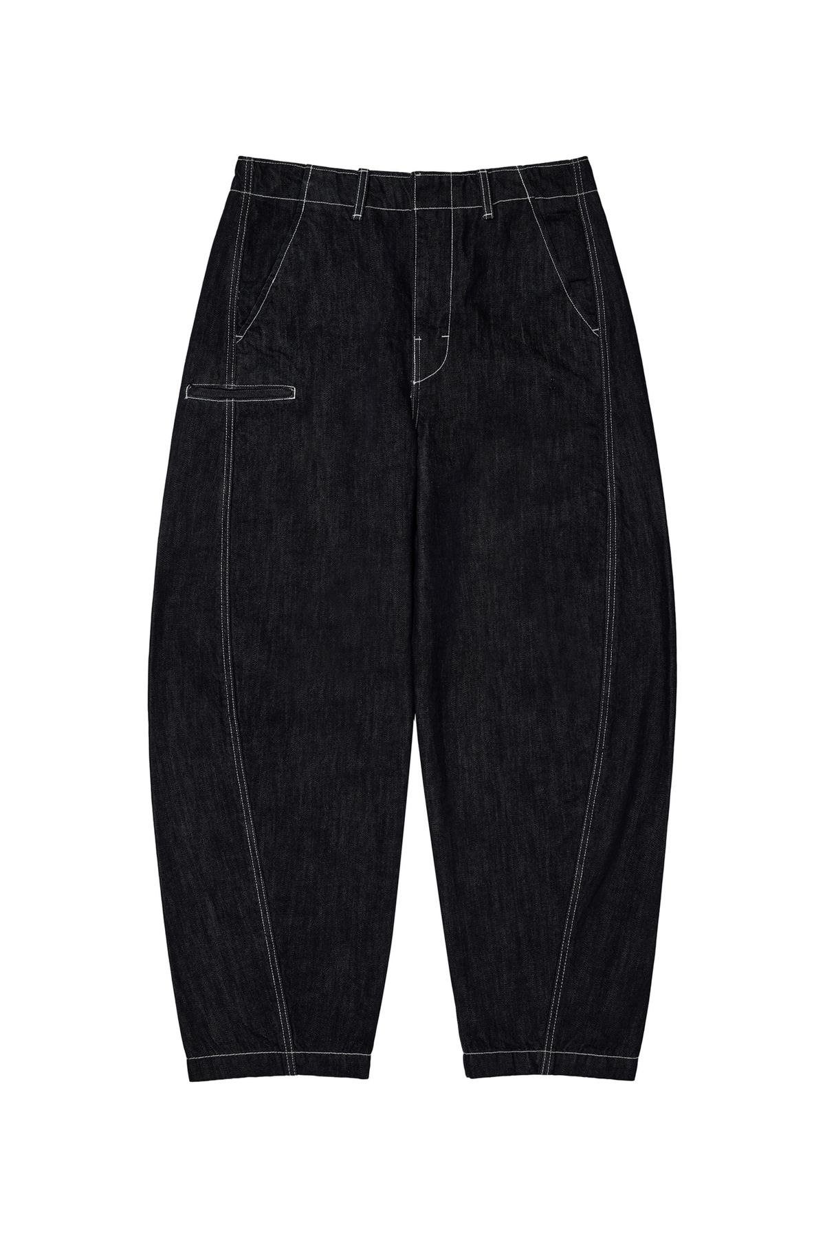 다이닛(DEINET) DEINET CURVED DENIM PANTS IN INDIGO