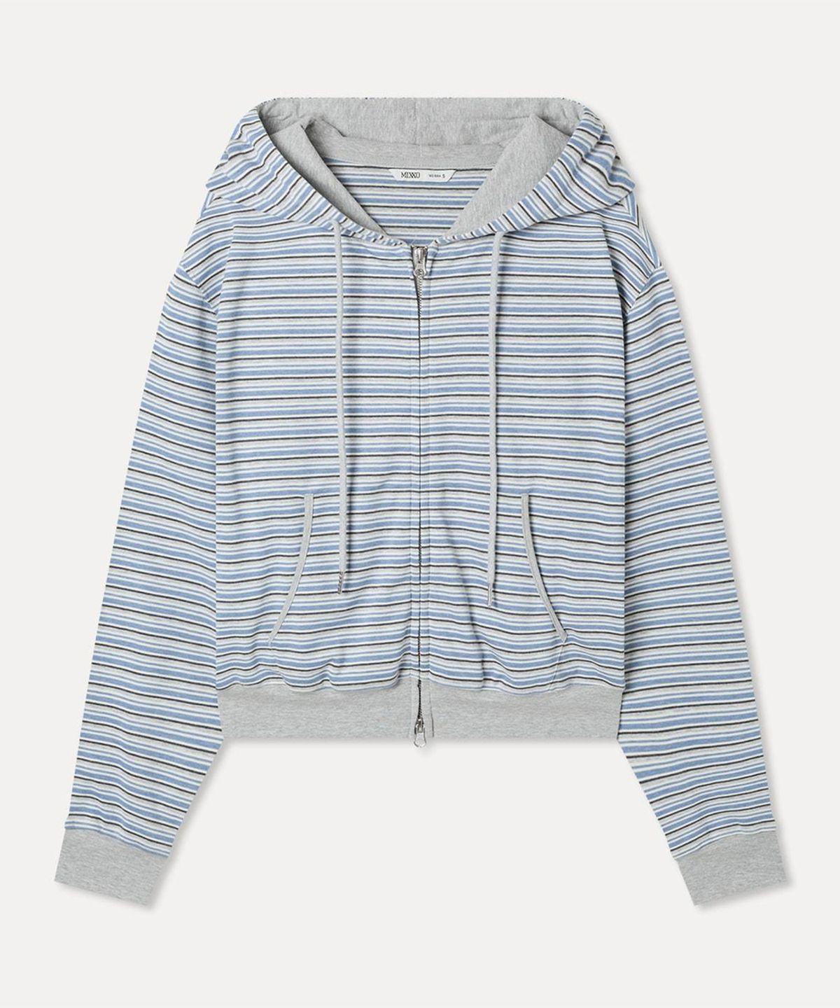 미쏘(MIXXO) 스트라이프 후드집업_MIWJMG916C