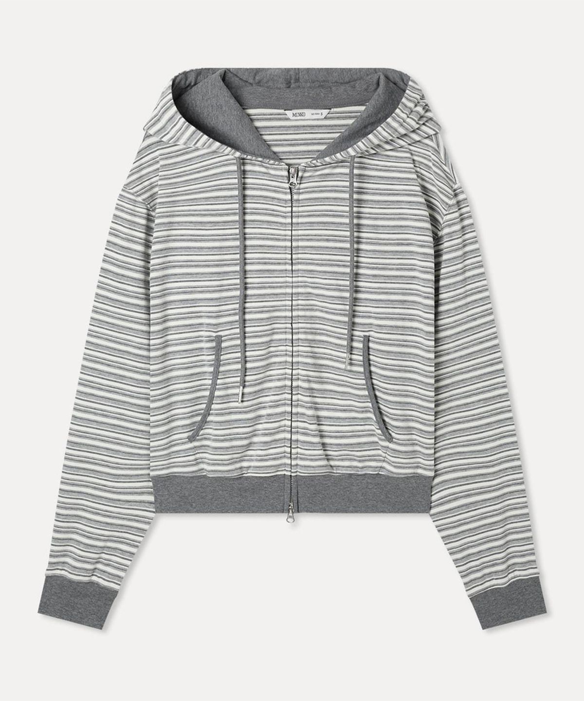 미쏘(MIXXO) 스트라이프 후드집업_MIWJMG916C