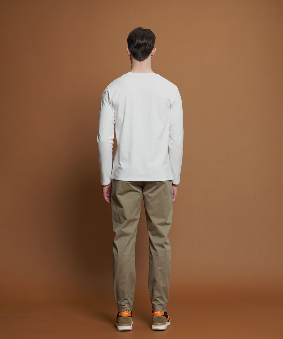 빠니깔레(PANICALE) 베이지 레귤러슬림핏 코튼 팬츠