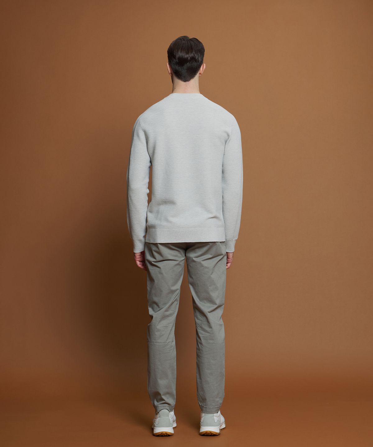 빠니깔레(PANICALE) 그레이 레귤러슬림핏 코튼 팬츠