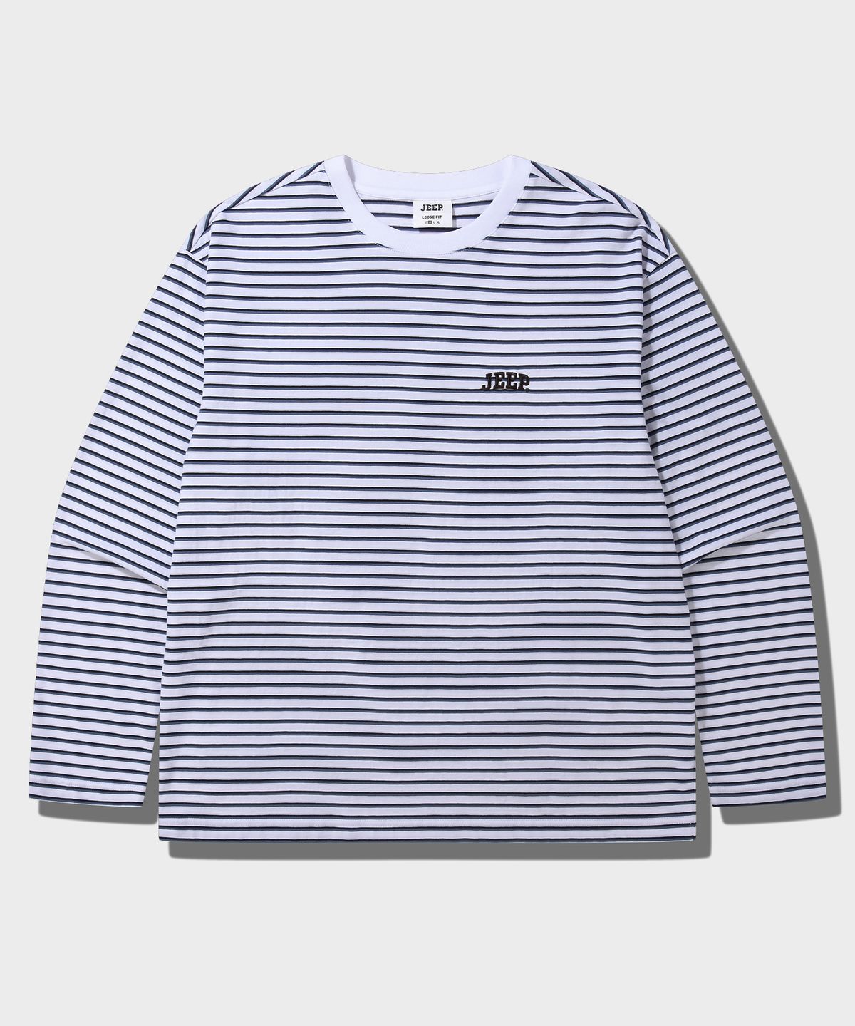 지프(JEEP) 멀티 스트라이프 롱슬리브 티셔츠 (JQ5TSU021WH)