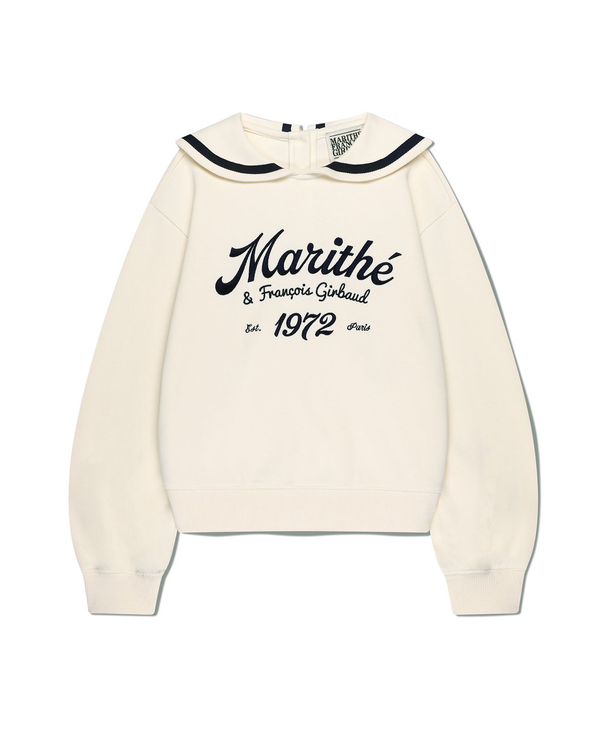 마리떼 키즈(MARITHÉ KIDS) KIDS W SAILOR COLLAR CROP SWEATSHIRT ivory