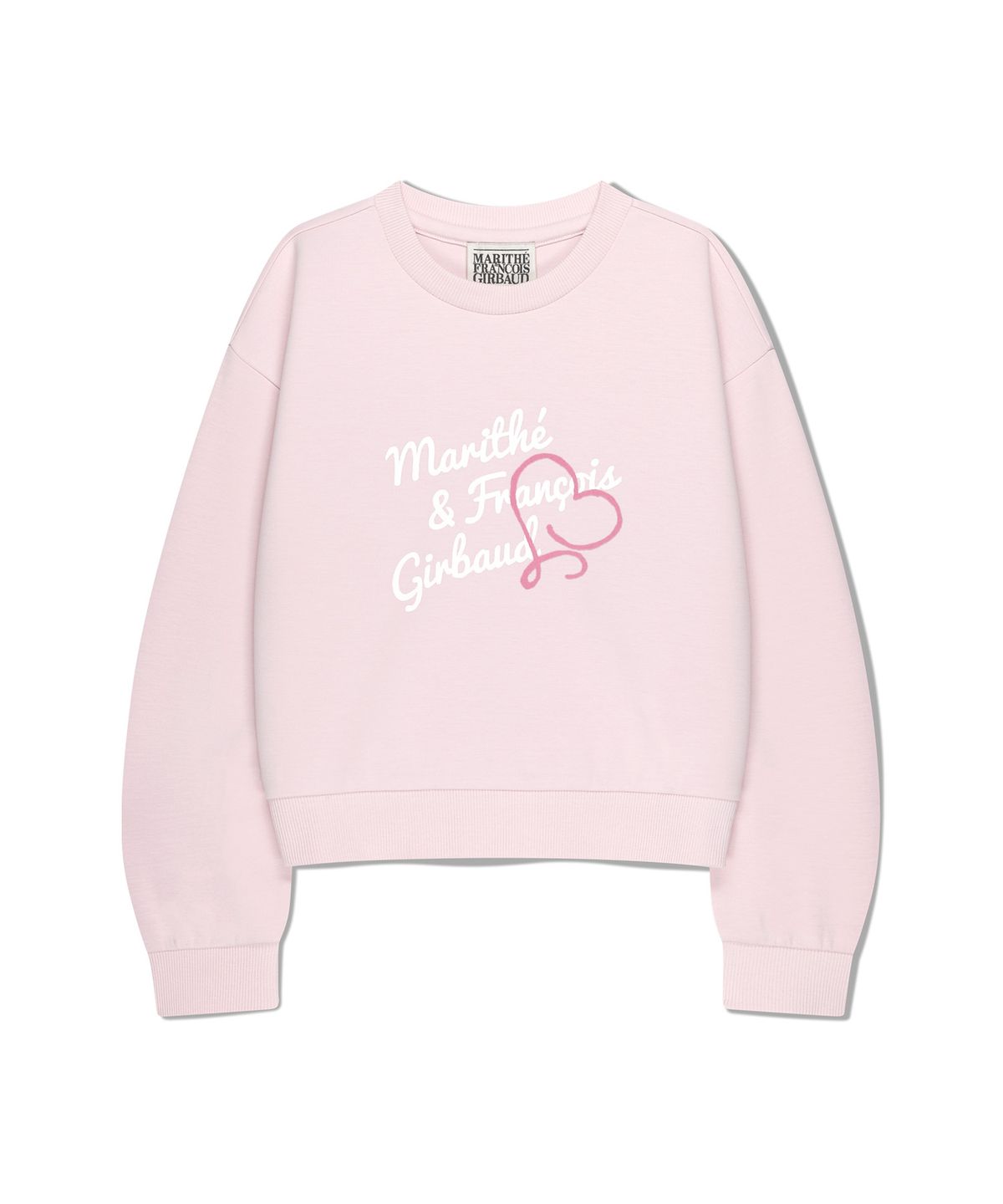 마리떼 키즈(MARITHÉ KIDS) KIDS W HAND WRITING LOGO CROP SWEATSHIRT light pink