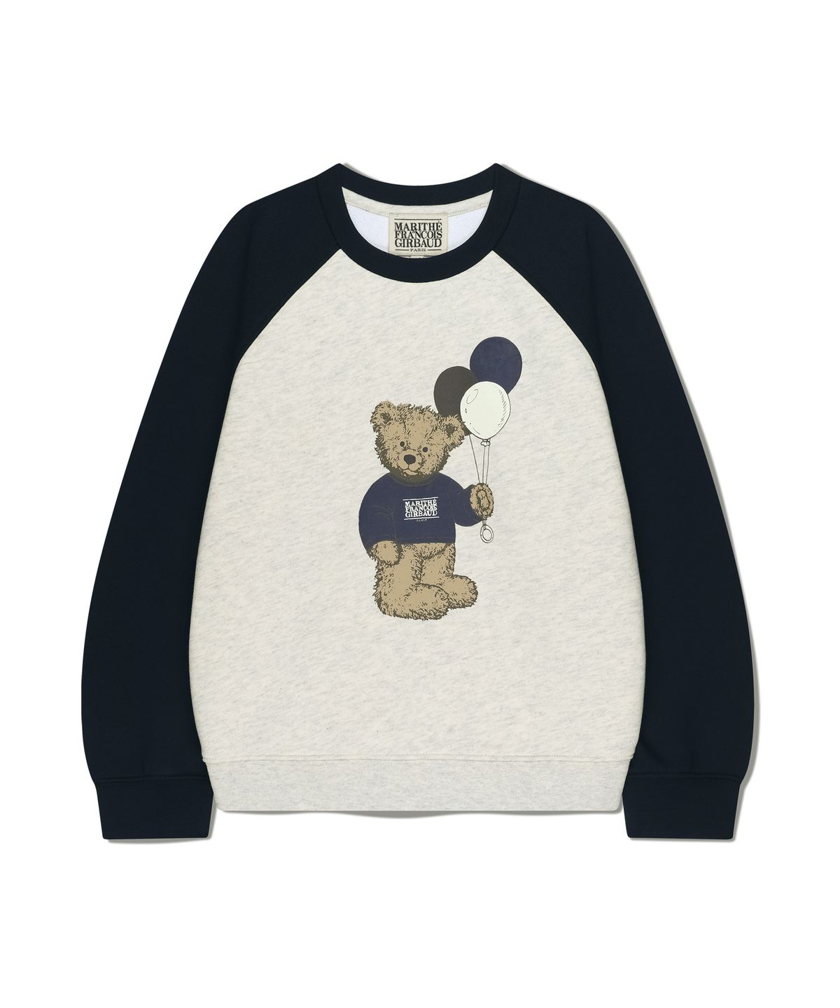 마리떼 키즈(MARITHÉ KIDS) KIDS BALLOON DOODLE BEAR RAGLAN SWEATSHIRT dark navy