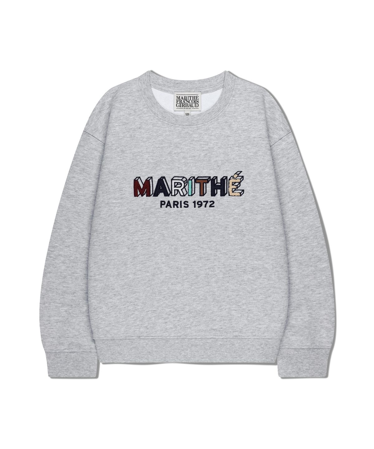 마리떼 키즈(MARITHÉ KIDS) KIDS PATCHWORK SWEATSHIRT heather gray