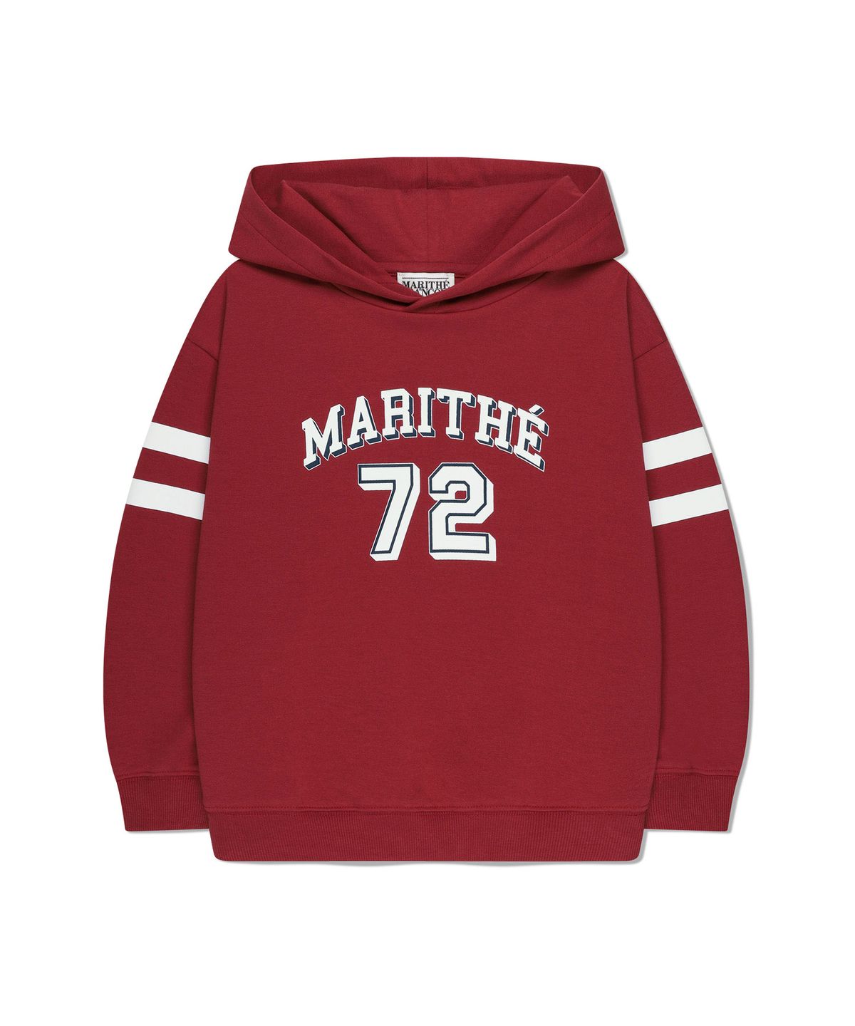 마리떼 키즈(MARITHÉ KIDS) KIDS STRIPE PRINTED HOODIE red
