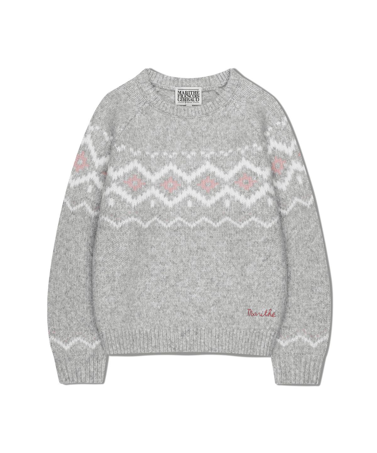 마리떼 키즈(MARITHÉ KIDS) KIDS NORDIC KNIT PULLOVER heather gray