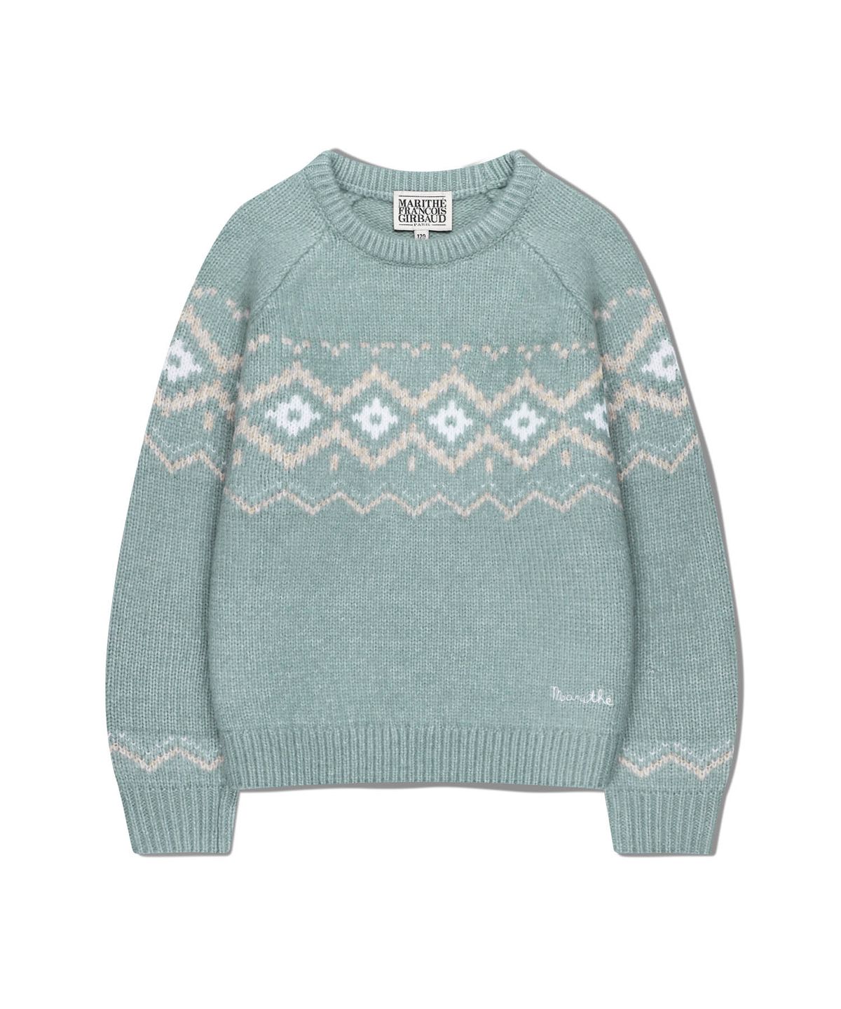 마리떼 키즈(MARITHÉ KIDS) KIDS NORDIC KNIT PULLOVER mint