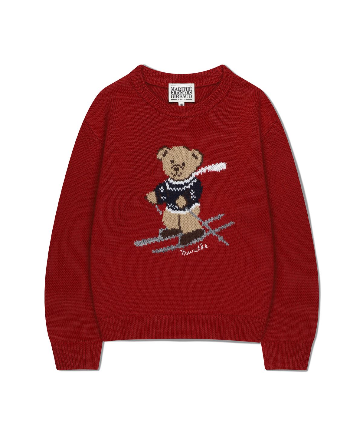 마리떼 키즈(MARITHÉ KIDS) KIDS SKI BEAR KNIT PULLOVER red