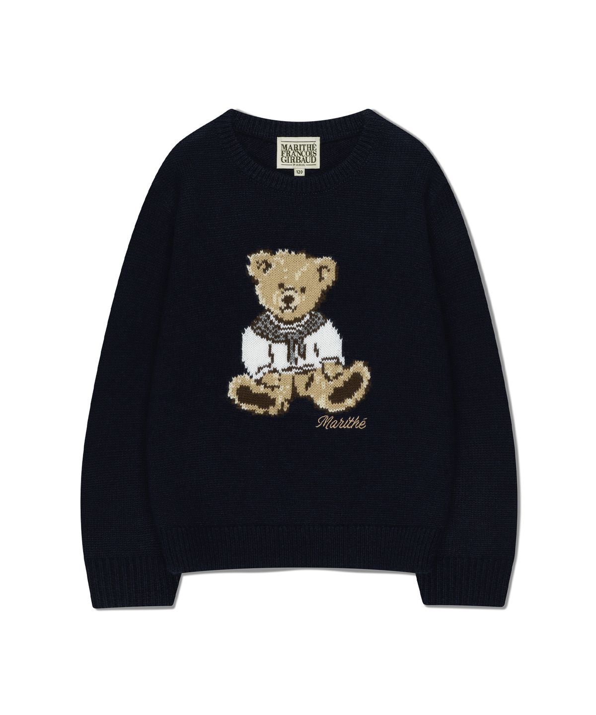 마리떼 키즈(MARITHÉ KIDS) KIDS BEAR JACQUARD KNIT PULLOVER navy