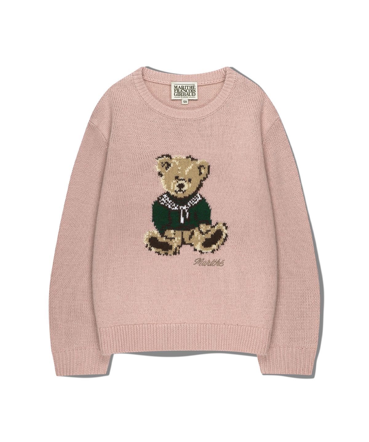 마리떼 키즈(MARITHÉ KIDS) KIDS BEAR JACQUARD KNIT PULLOVER pink