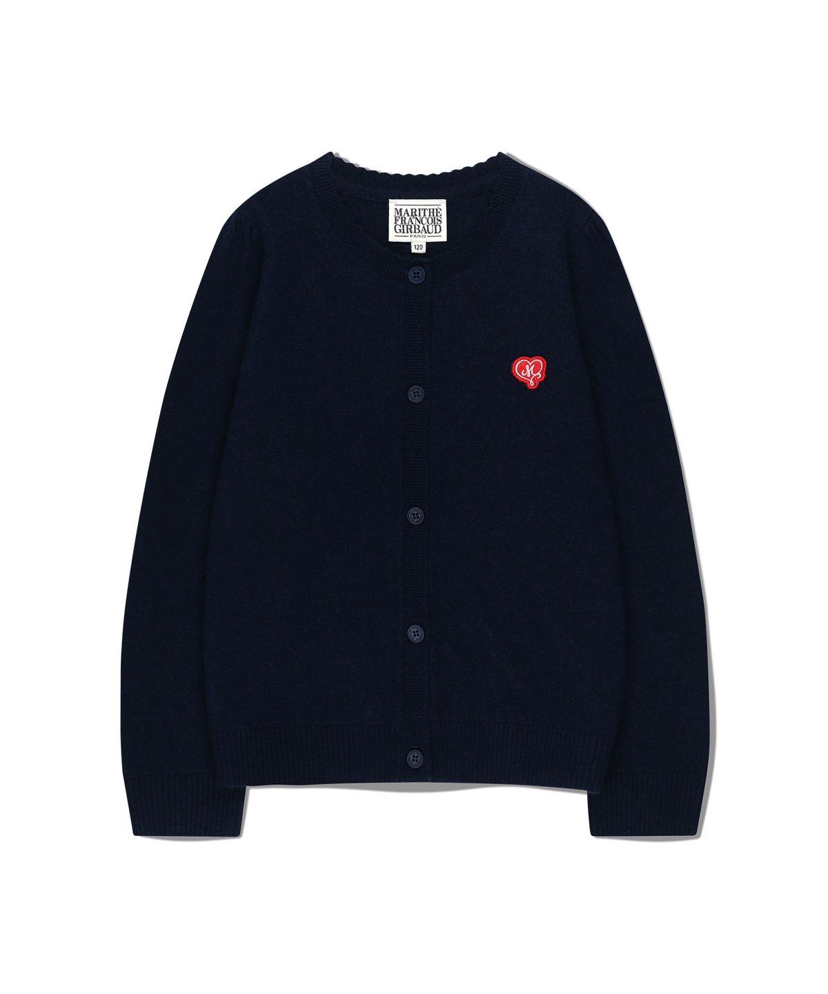 마리떼 키즈(MARITHÉ KIDS) KIDS W SCALLOP NECK CARDIGAN navy