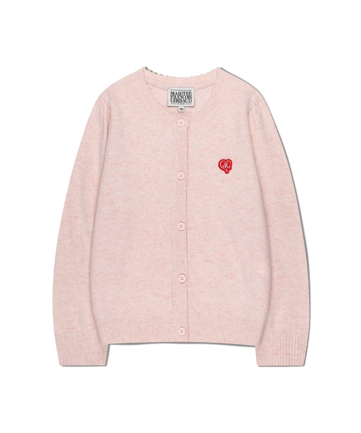 마리떼 키즈(MARITHÉ KIDS) KIDS W SCALLOP NECK CARDIGAN light pink