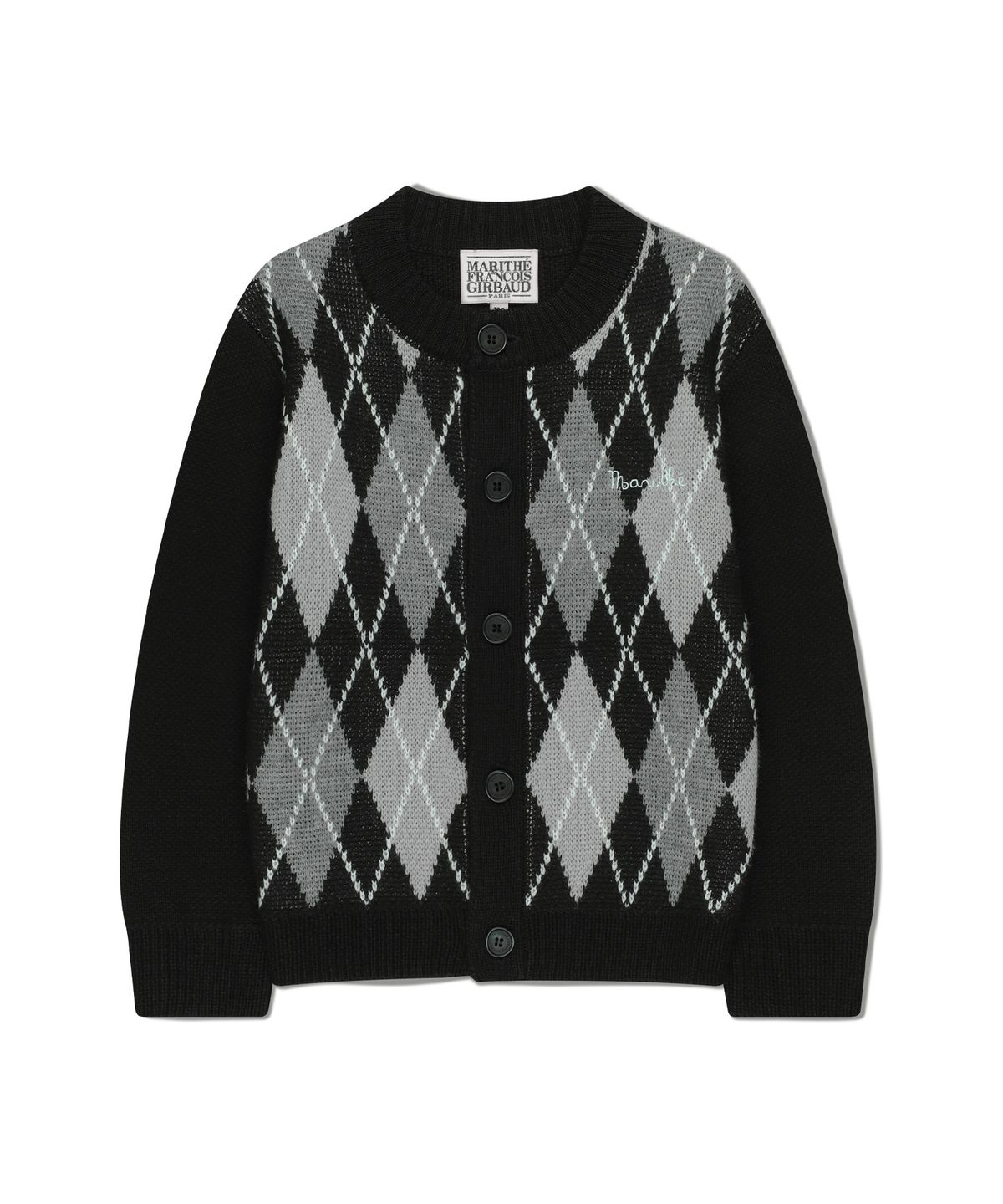 마리떼 키즈(MARITHÉ KIDS) KIDS ARGYLE KNIT CARDIGAN black