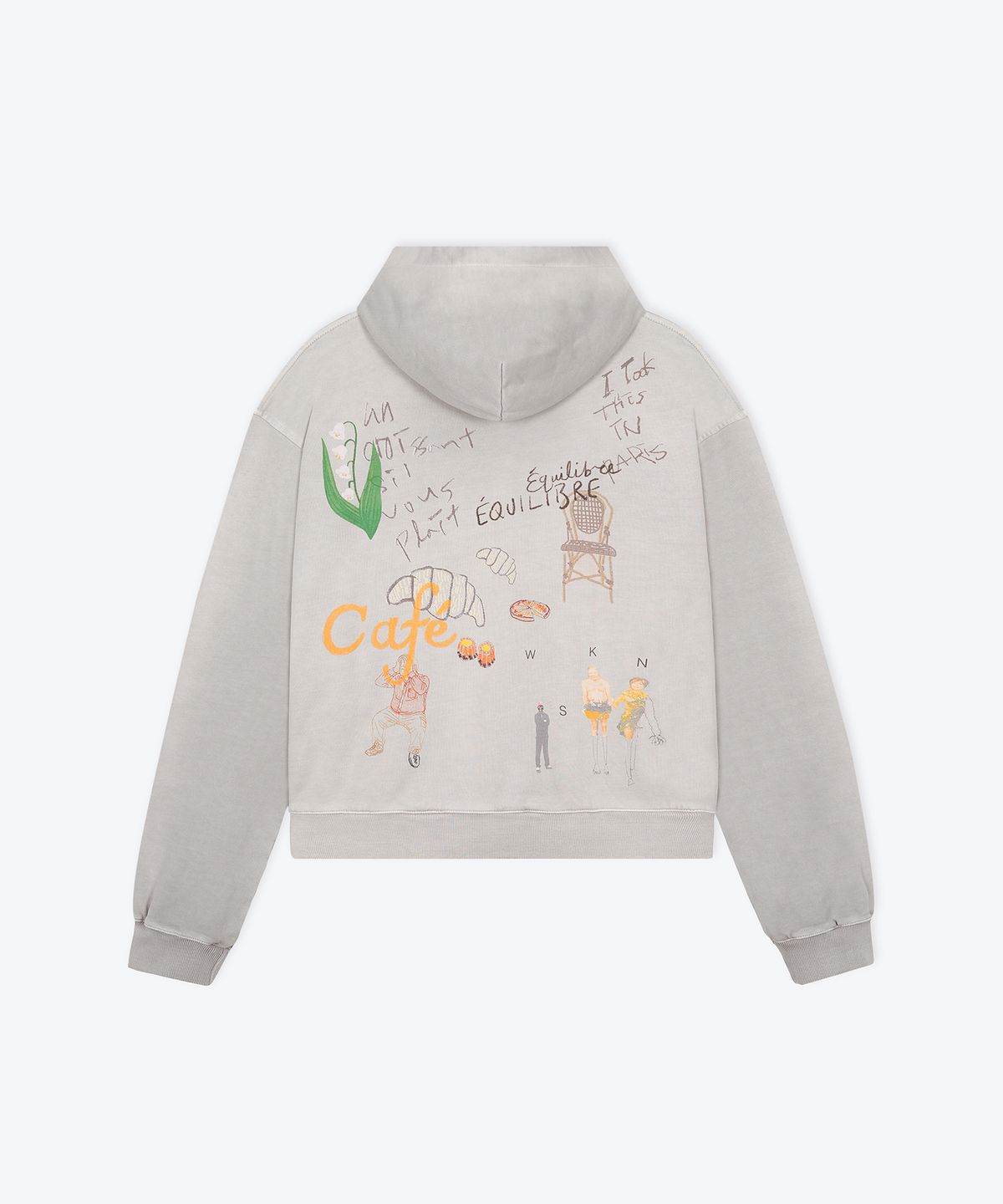 웨스켄(WESKEN) [UNISEX] OVERSIZED SORTIE HOODIE (GREY)