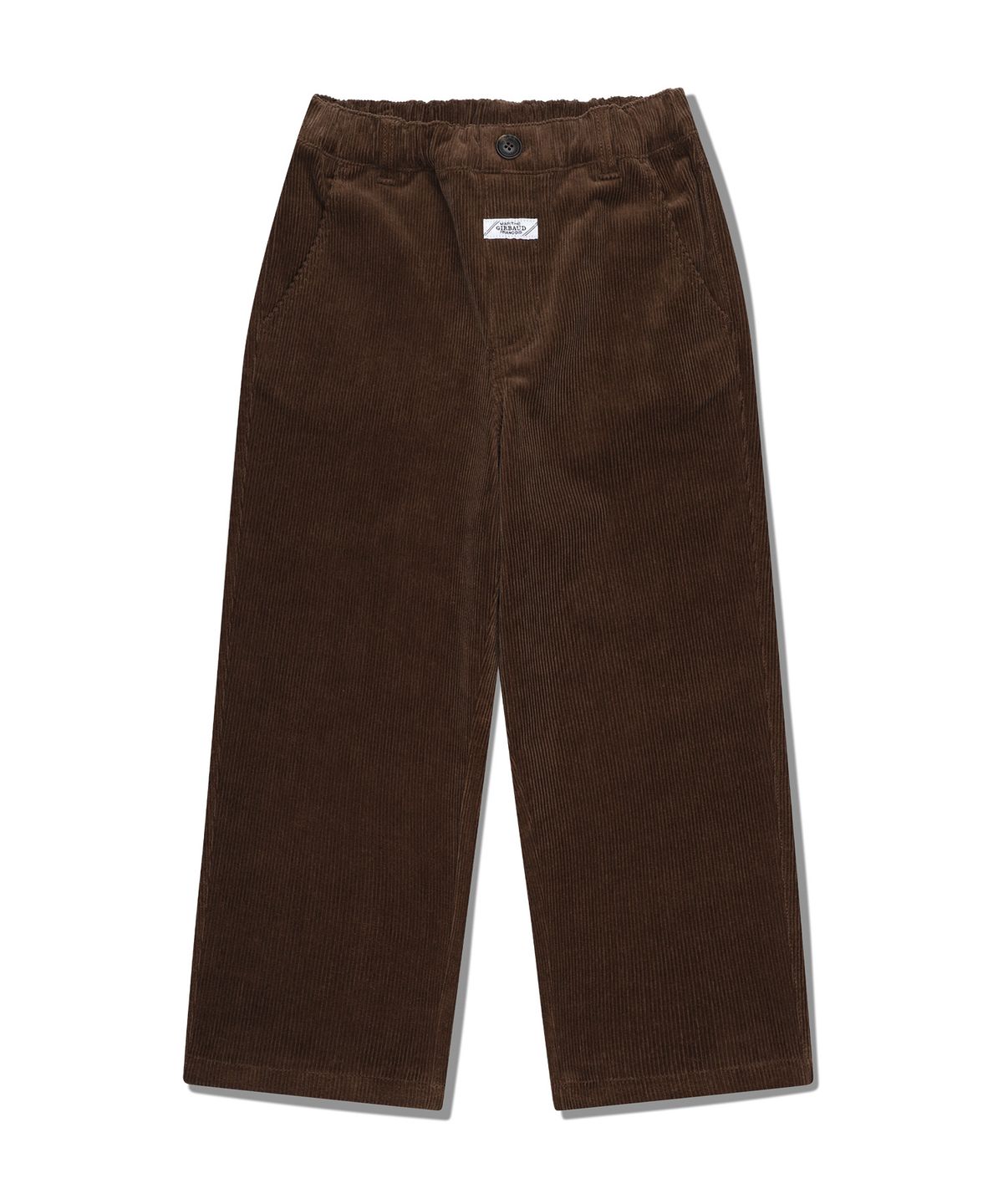 마리떼 키즈(MARITHÉ KIDS) KIDS EIFFEL LABEL CORDUROY STRAIGHT PANTS brown