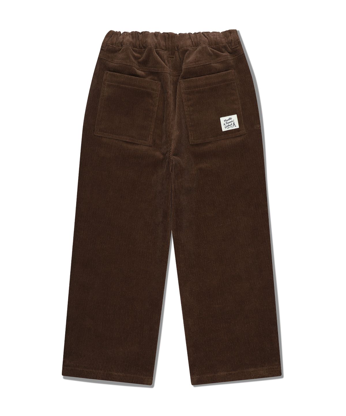 마리떼 키즈(MARITHÉ KIDS) KIDS EIFFEL LABEL CORDUROY STRAIGHT PANTS brown