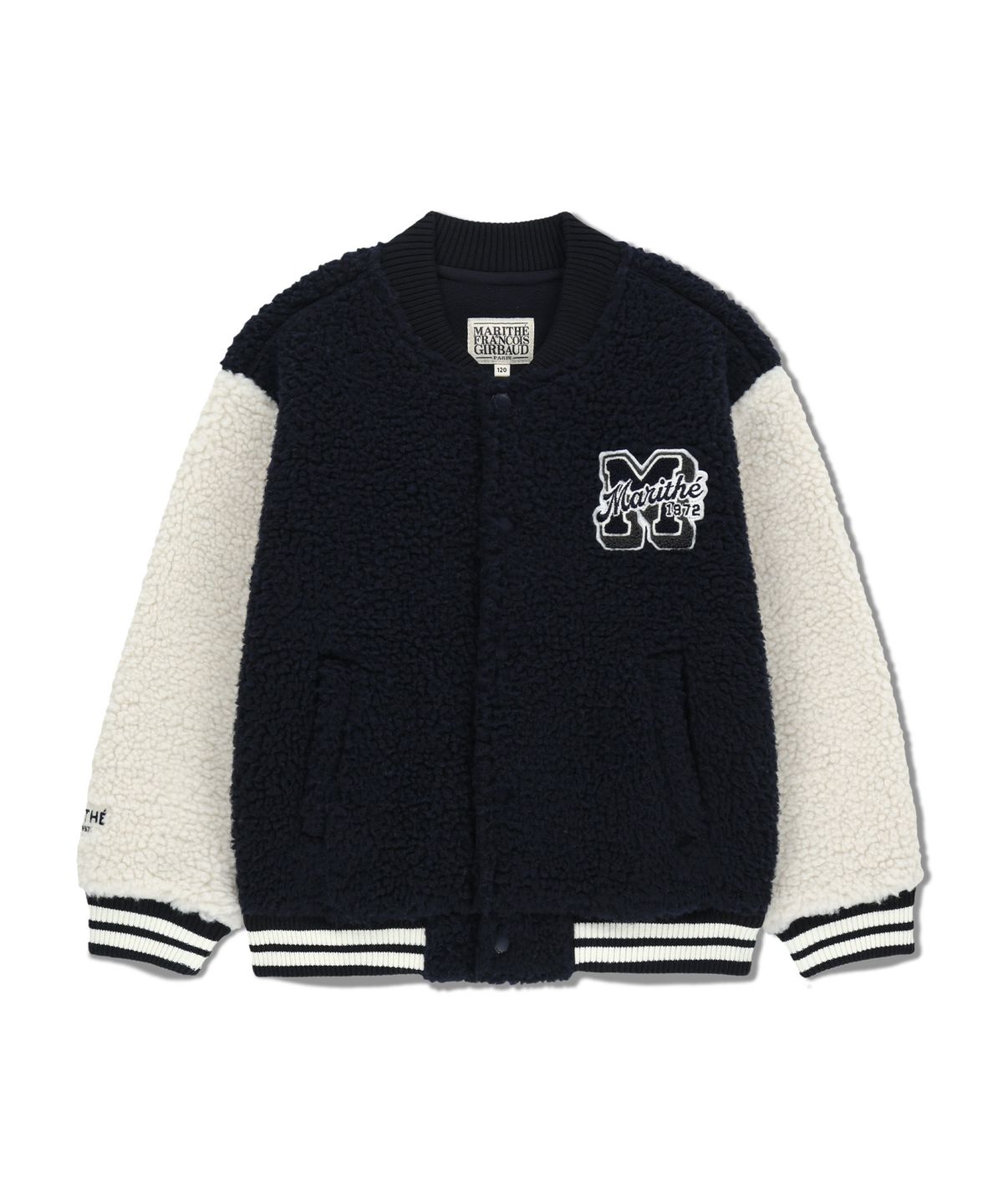 마리떼 키즈(MARITHÉ KIDS) KIDS UNI FLEECE VARSITY JACKET ivory