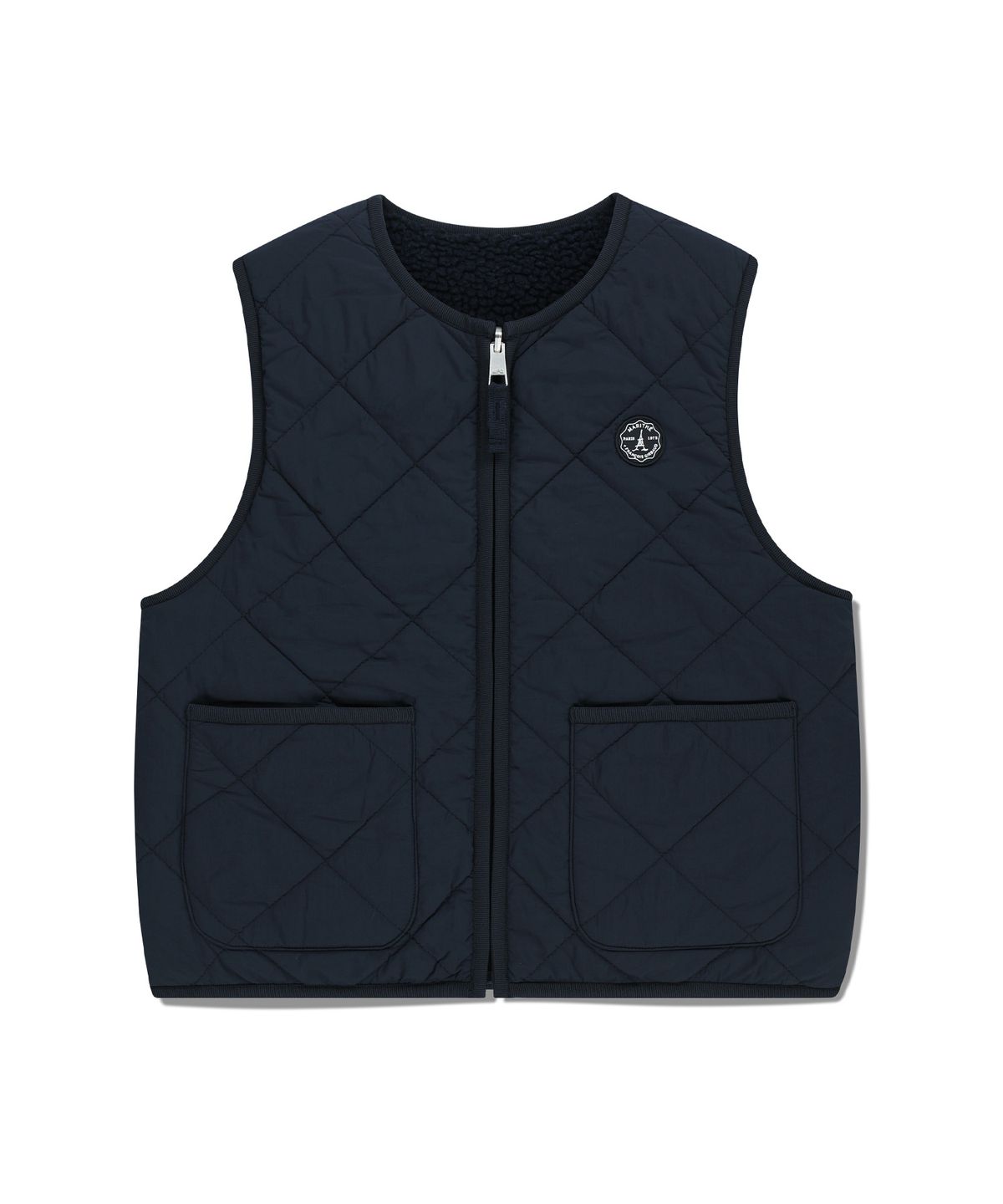 마리떼 키즈(MARITHÉ KIDS) KIDS CLASSIC LOGO REVERSIBLE FLEECE VEST dark navy