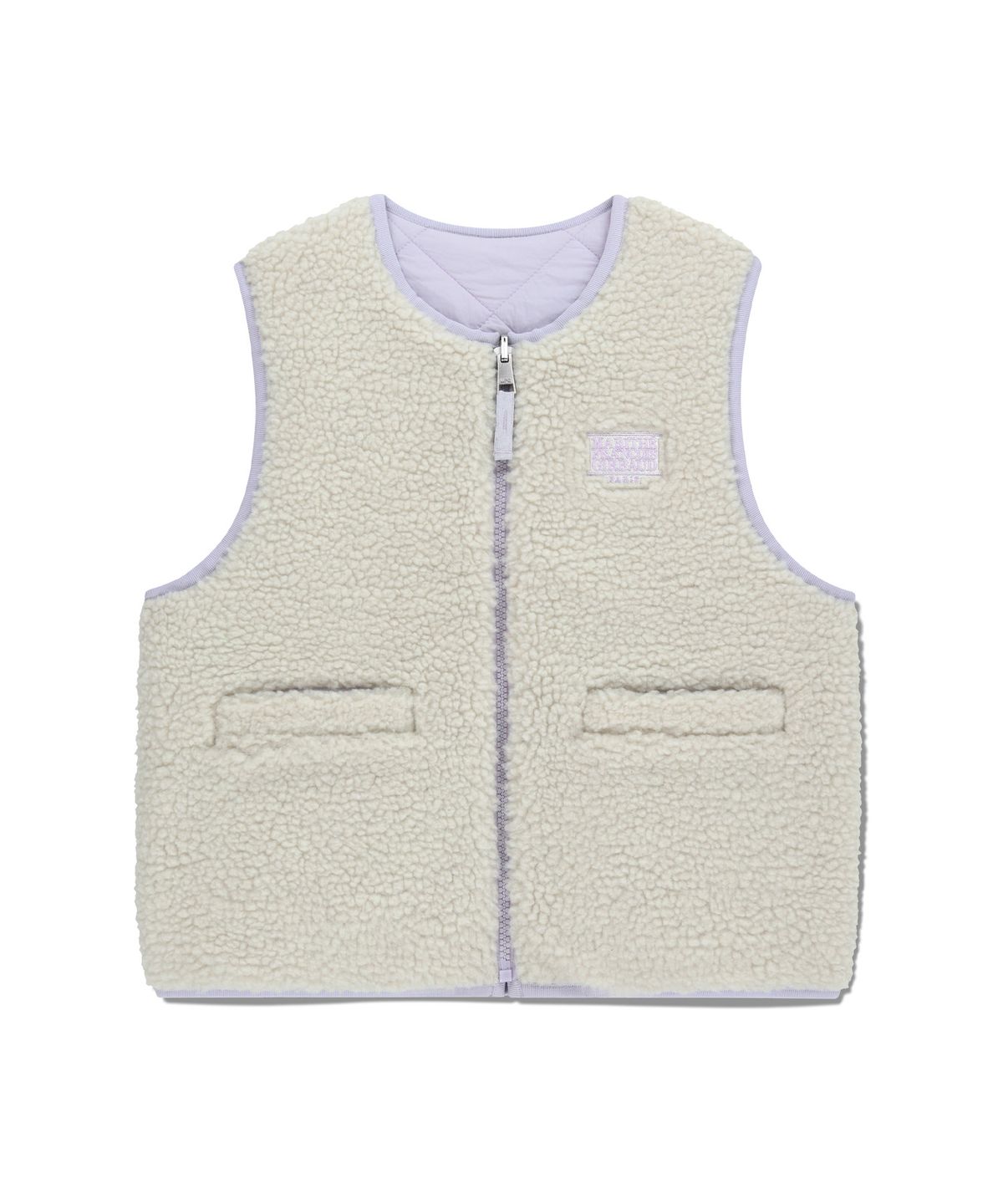 마리떼 키즈(MARITHÉ KIDS) KIDS CLASSIC LOGO REVERSIBLE FLEECE VEST light purple
