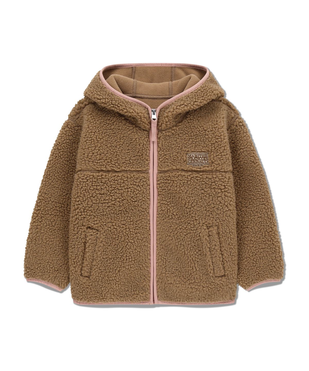 마리떼 키즈(MARITHÉ KIDS) KIDS CLASSIC LOGO FLEECE HOODIE ZIPUP camel